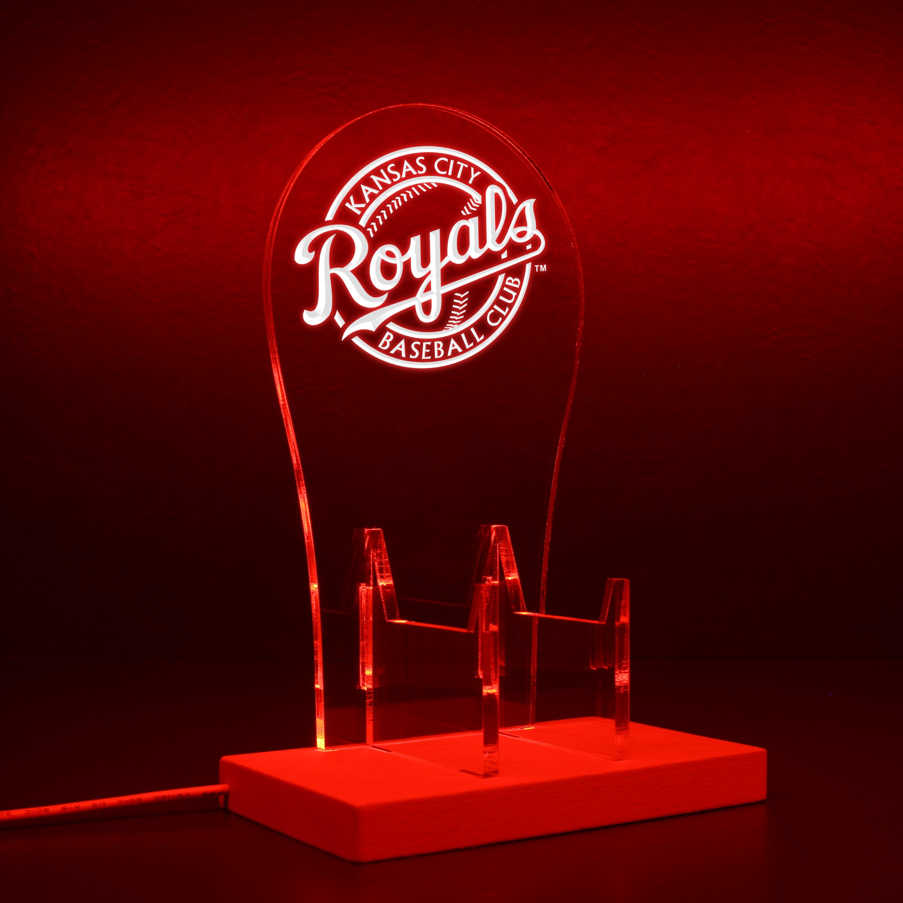 Kansas City Royals Alternate Logos 2002 - 2005 RGB LED Gaming Headset Controller Stand