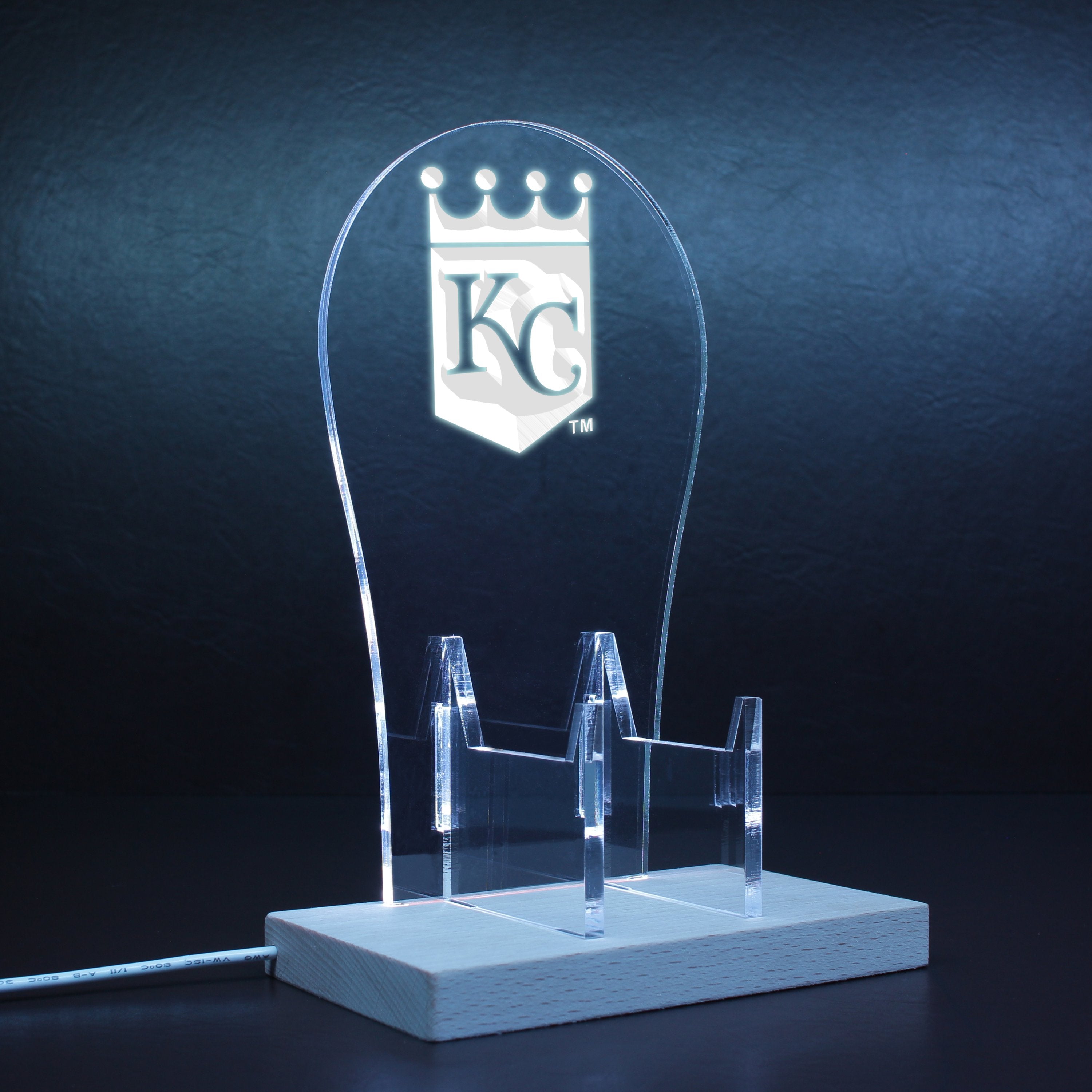 Kansas City Royals Alternate Logos 2006 RGB LED Gaming Headset Controller Stand