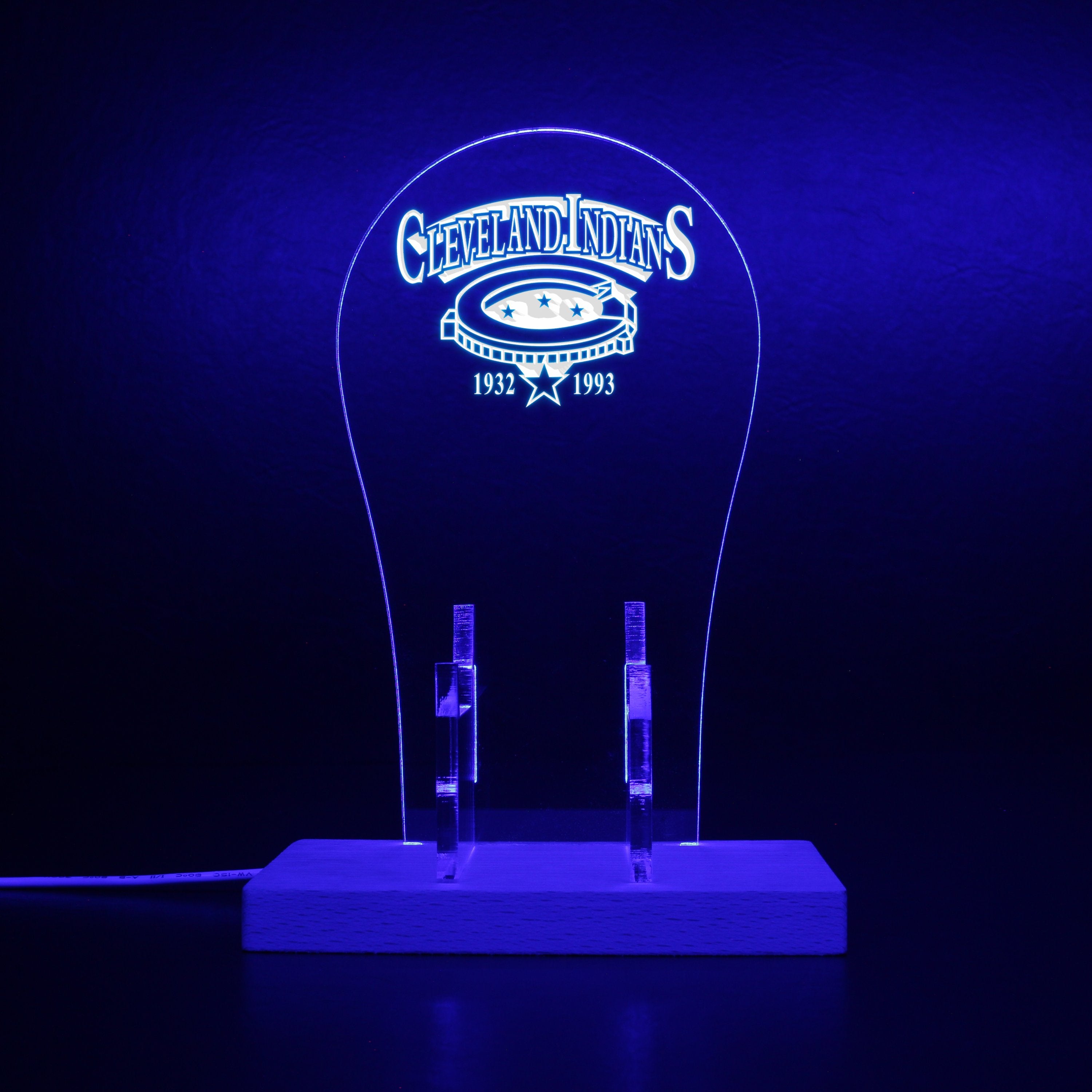 Cleveland Indians Stadium EST.1993 RGB LED Gaming Headset Controller Stand
