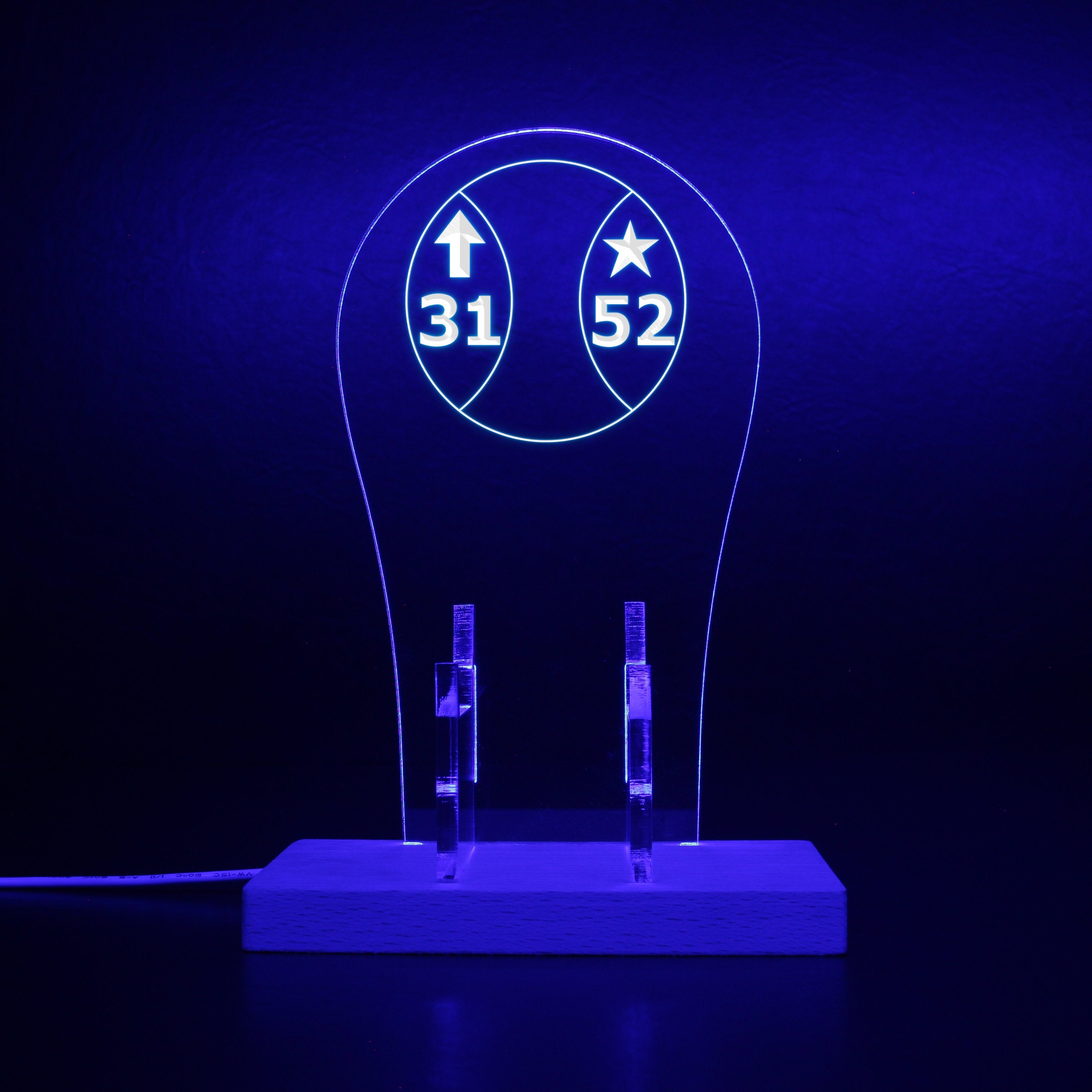 Cleveland Indians Memorial Logos EST.1993 RGB LED Gaming Headset Controller Stand