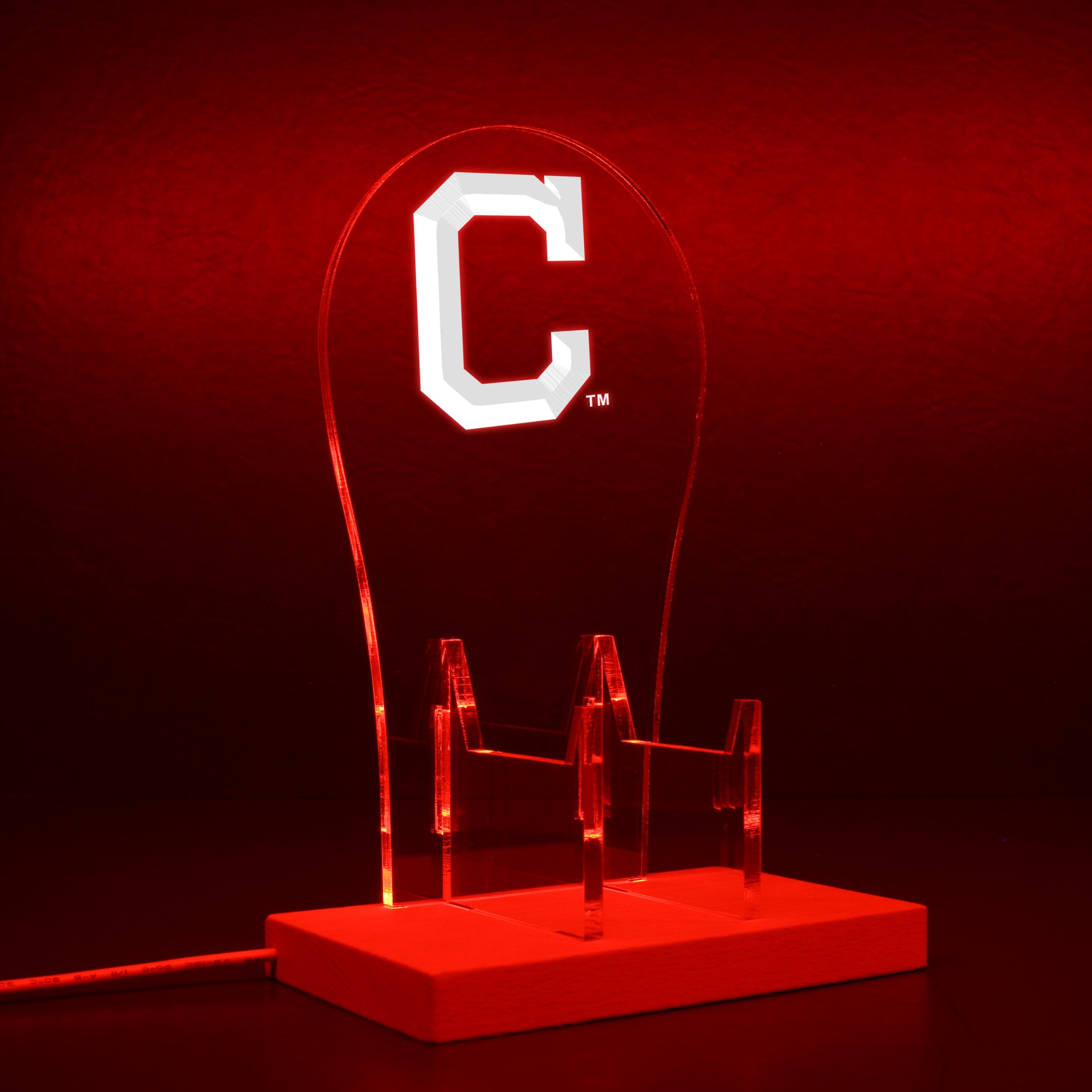 Cleveland Indians Cap RGB LED Gaming Headset Controller Stand