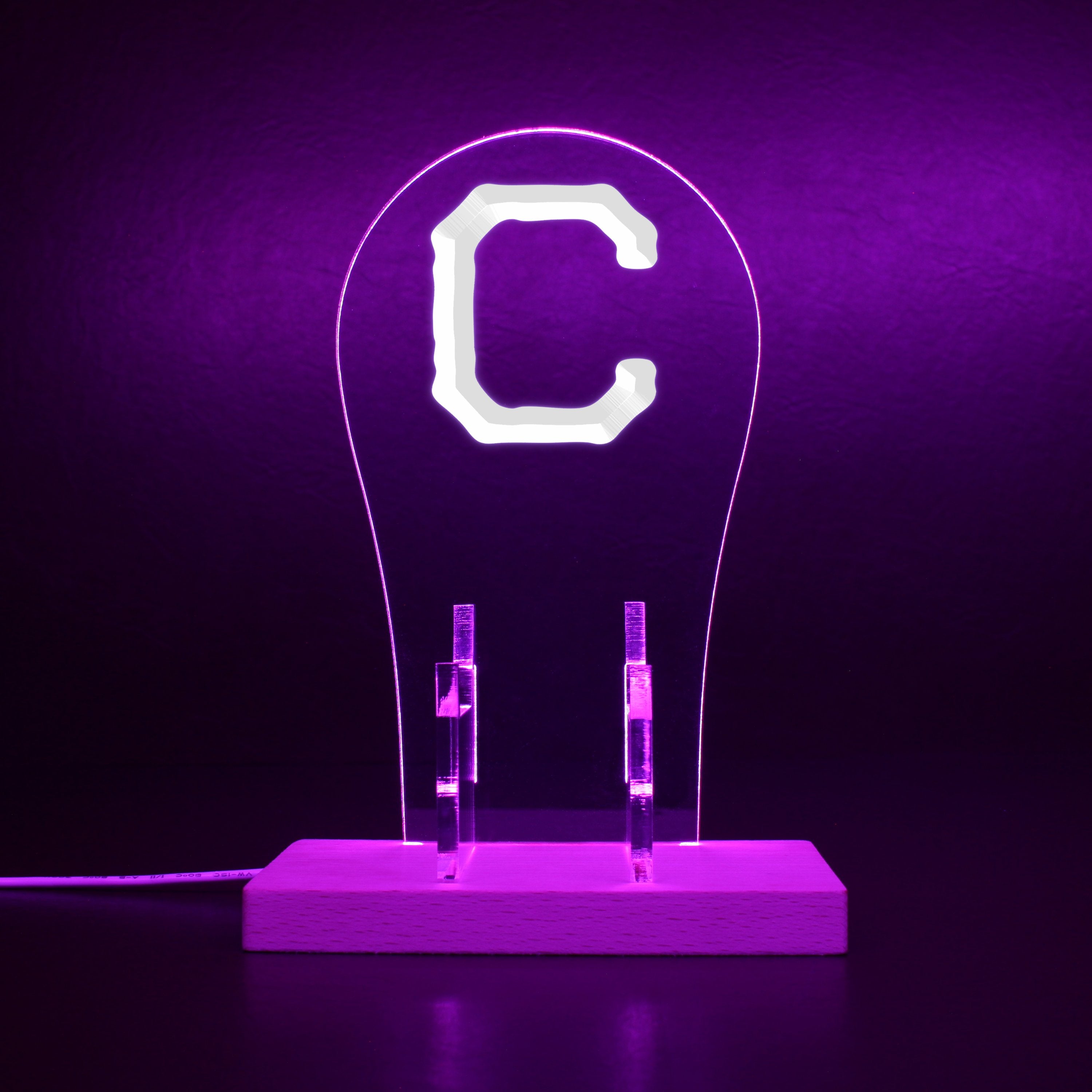 Cleveland Indians Cap used in 1918 RGB LED Gaming Headset Controller Stand