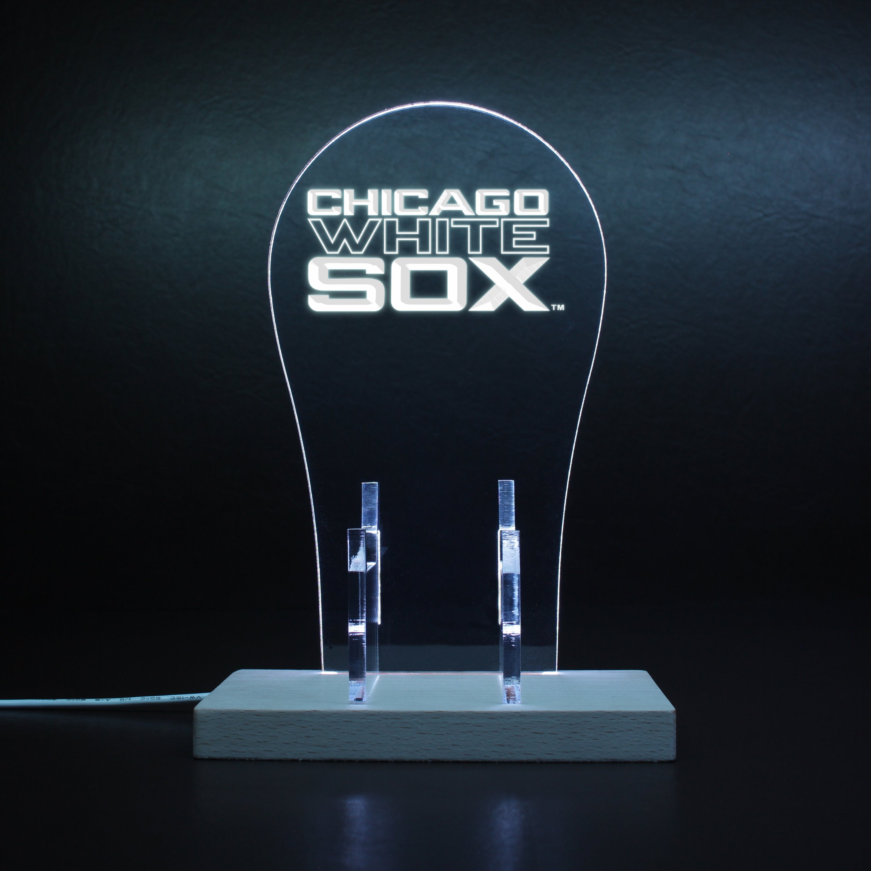 Chicago White Sox Wordmark used in 1991 - Pres RGB LED Gaming Headset Controller Stand