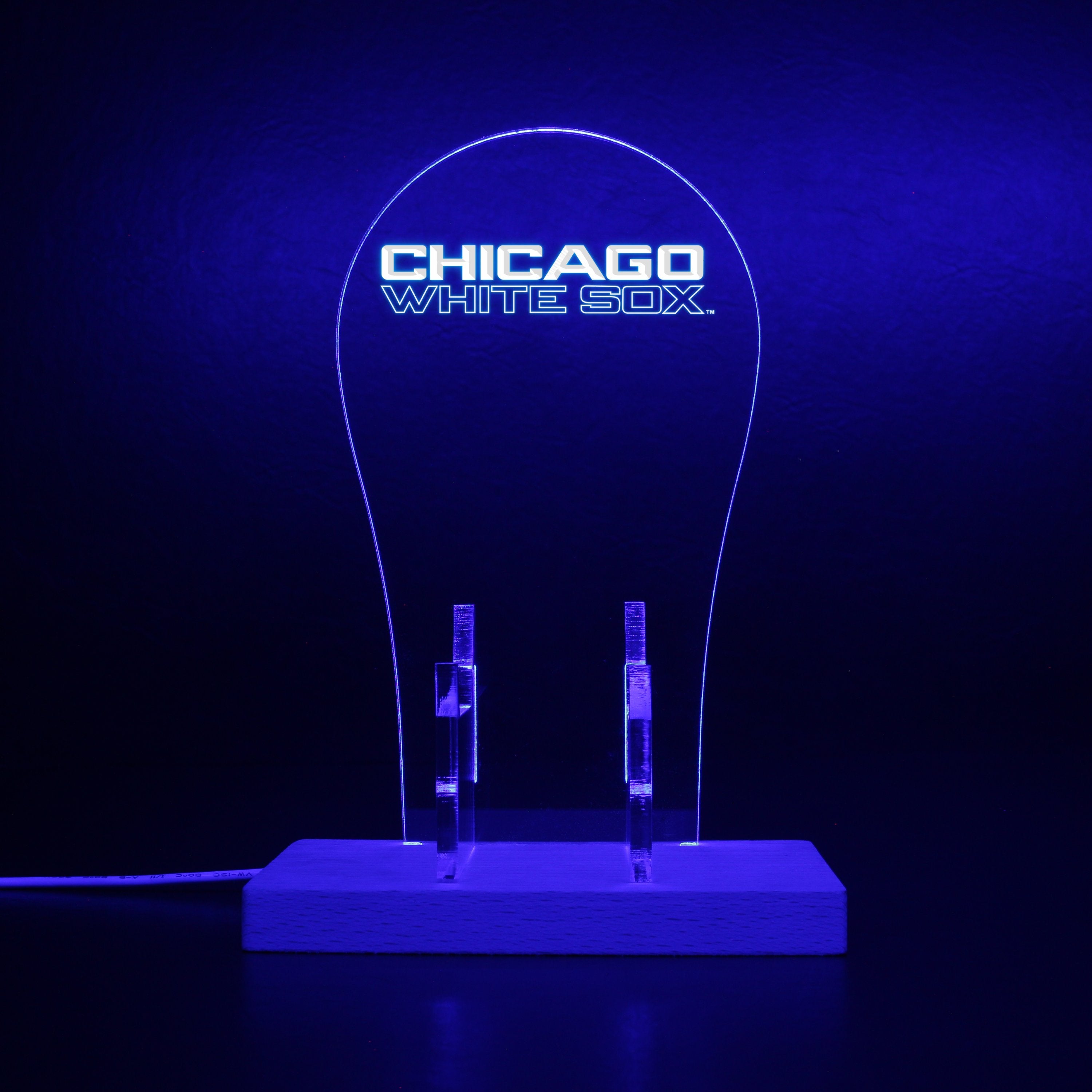 Chicago White Sox Wordmark used in 1991 - Pres RGB LED Gaming Headset Controller Stand