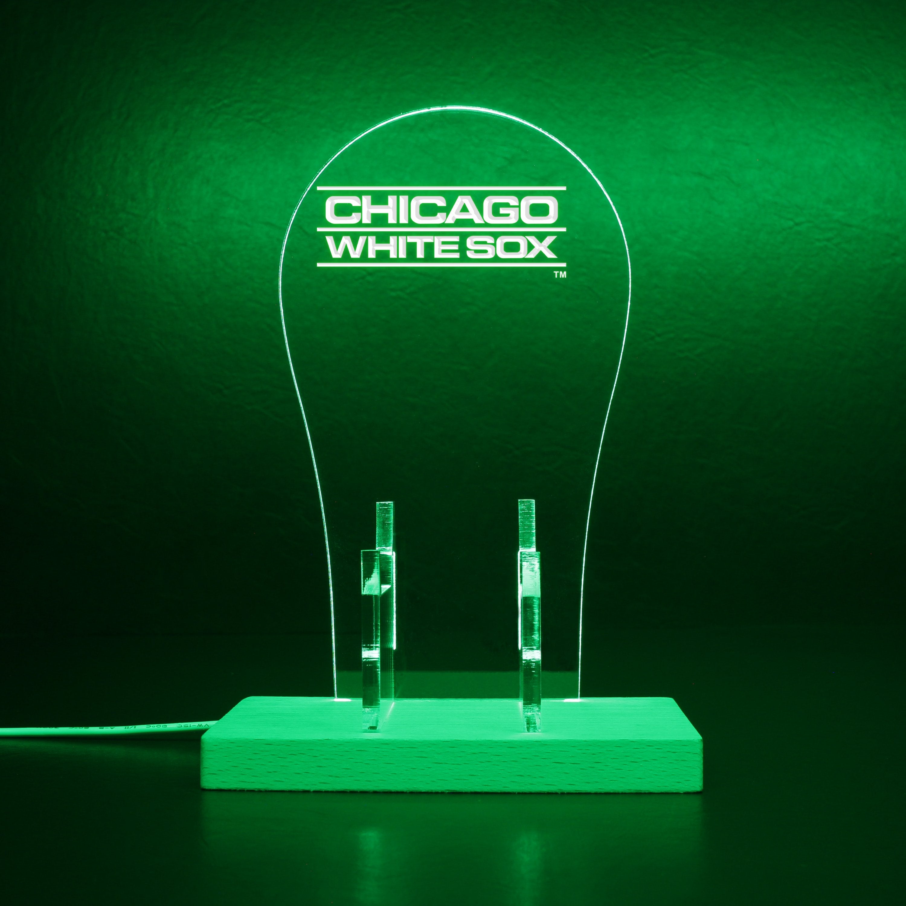 Chicago White Sox Wordmark Logos used in 1976 - 1990 RGB LED Gaming Headset Controller Stand