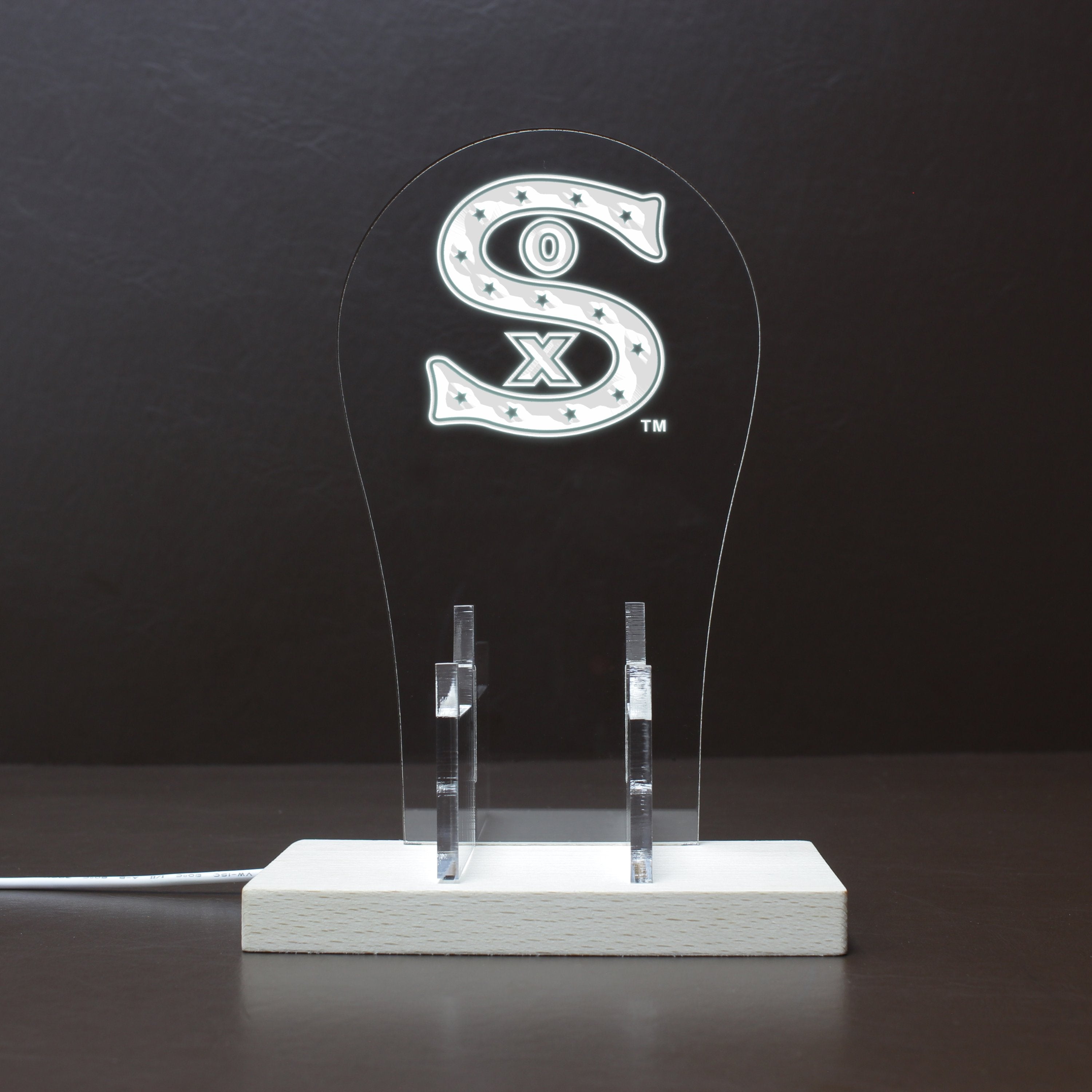 Chicago White Sox Jersey Logos used in 1917 RGB LED Gaming Headset Controller Stand