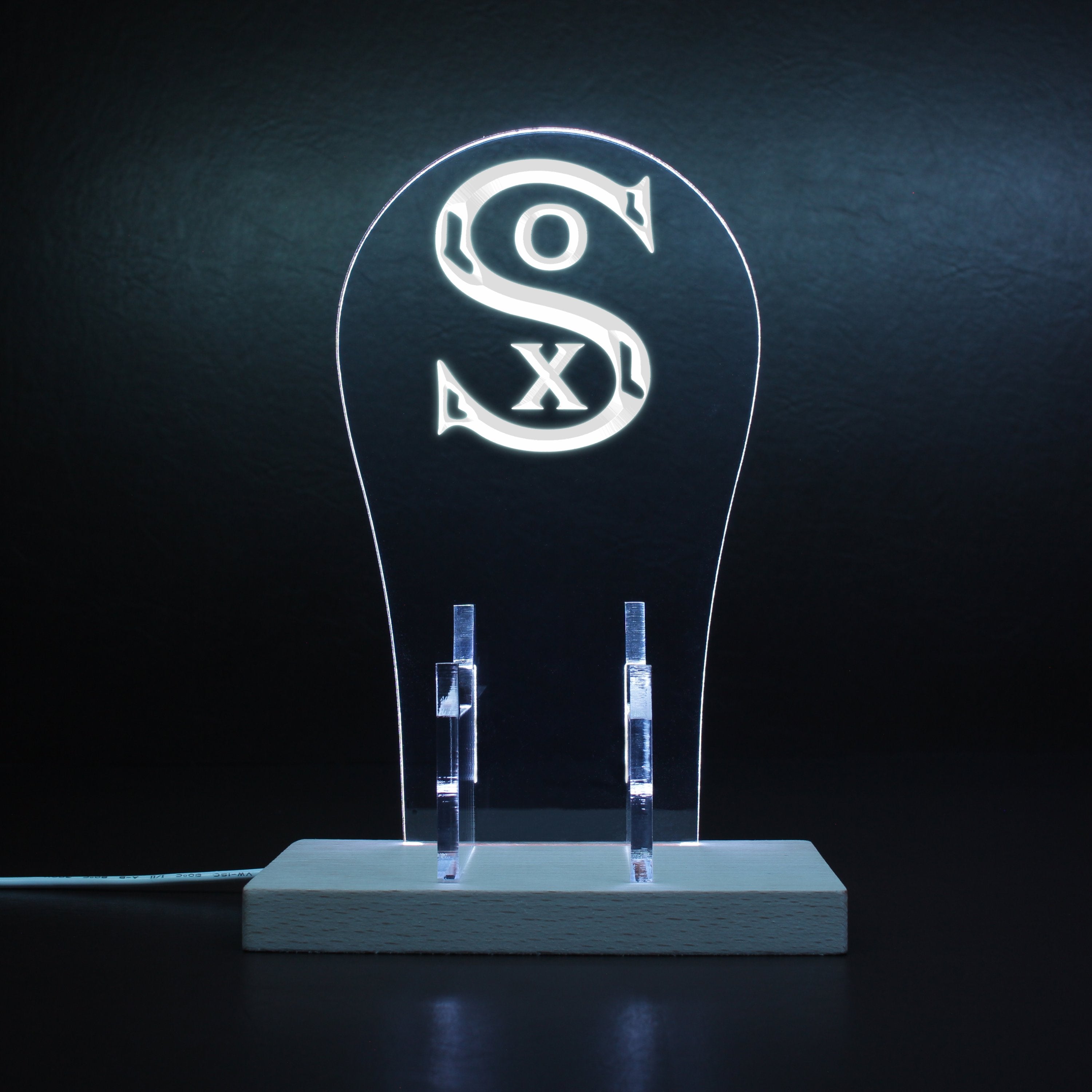 Chicago White Sox Primary Logos used in 1918 RGB LED Gaming Headset Controller Stand