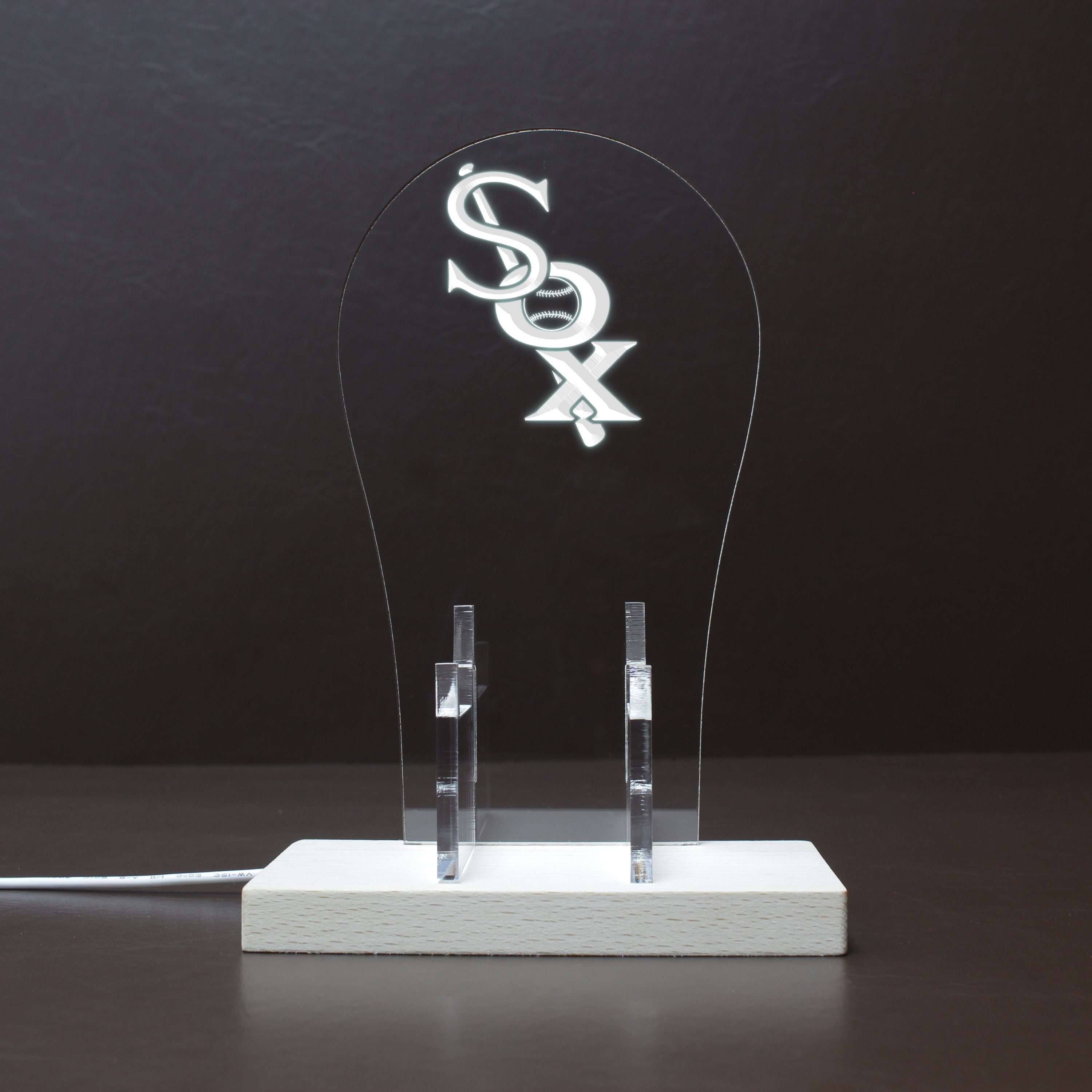 Chicago White Sox Jersey Logos used in 1932 - 1935 RGB LED Gaming Headset Controller Stand