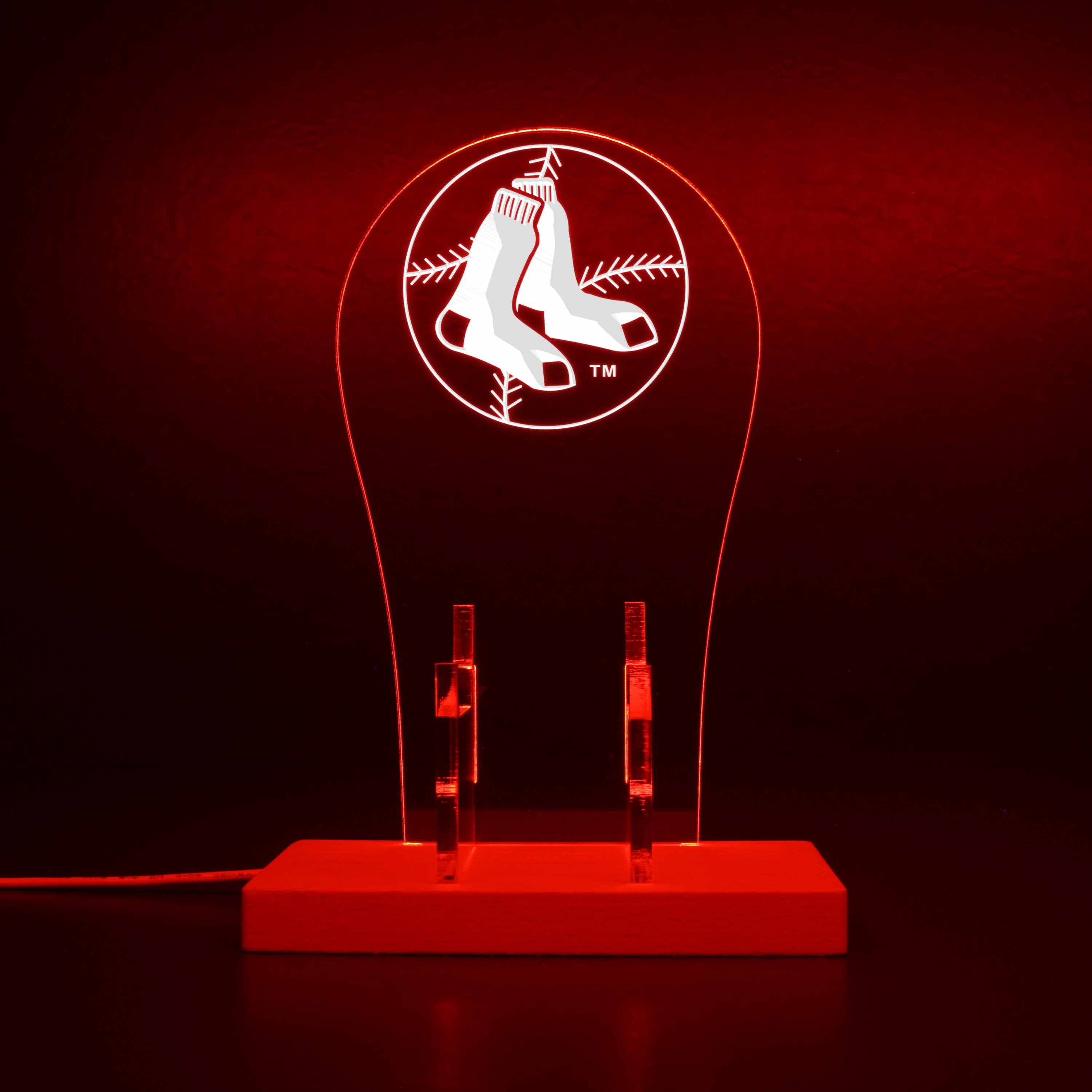 Boston Red Sox Primary Dark Logos RGB LED Gaming Headset Controller Stand