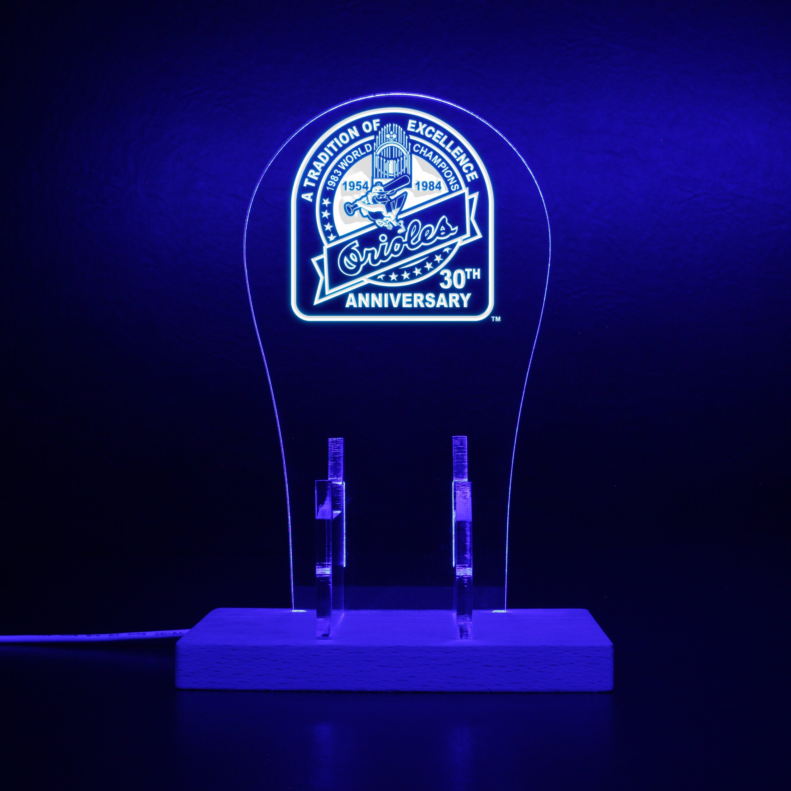 Baltimore Orioles Anniversary 1984 RGB LED Gaming Headset Controller Stand