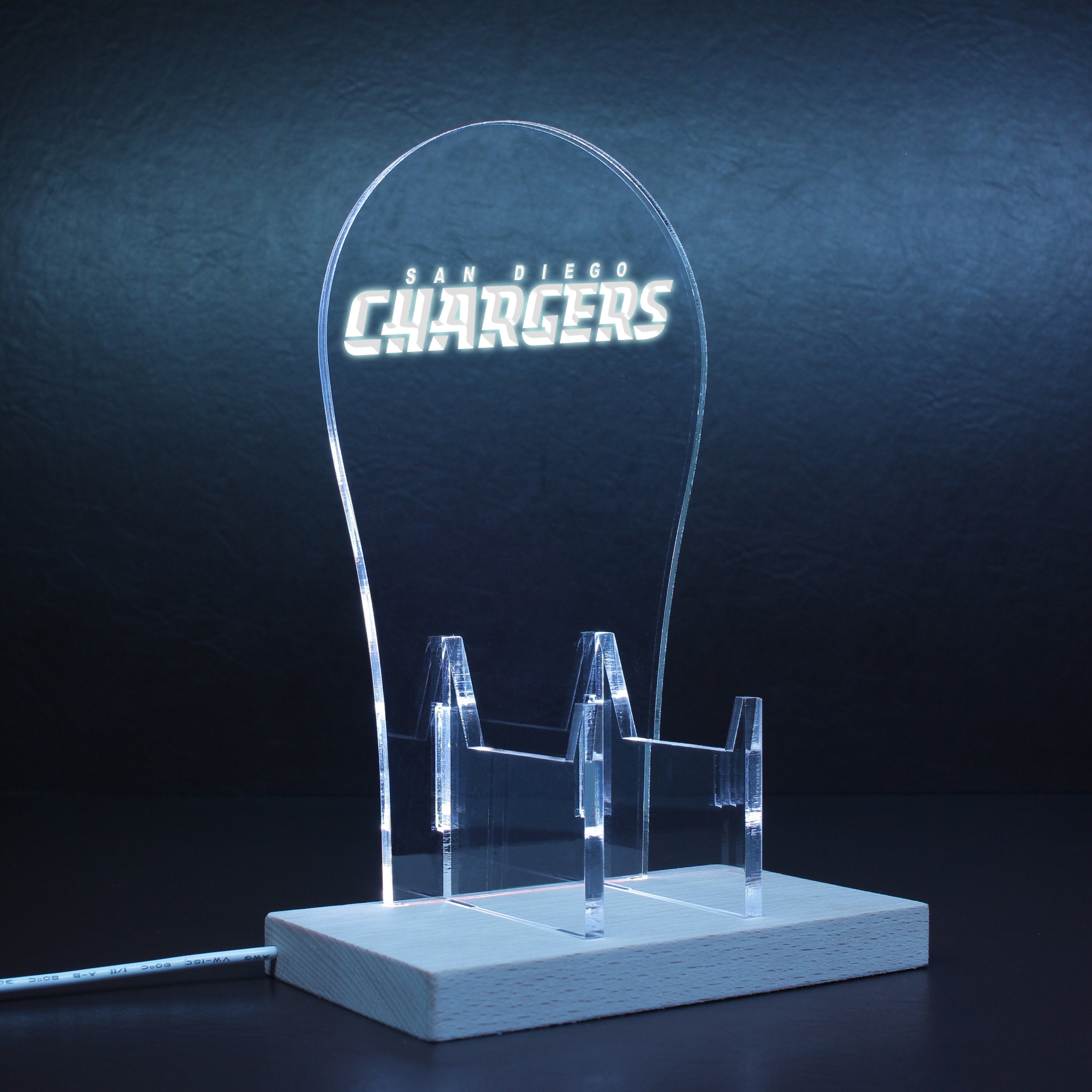 San Diego Chargers RGB LED Gaming Headset Controller Stand