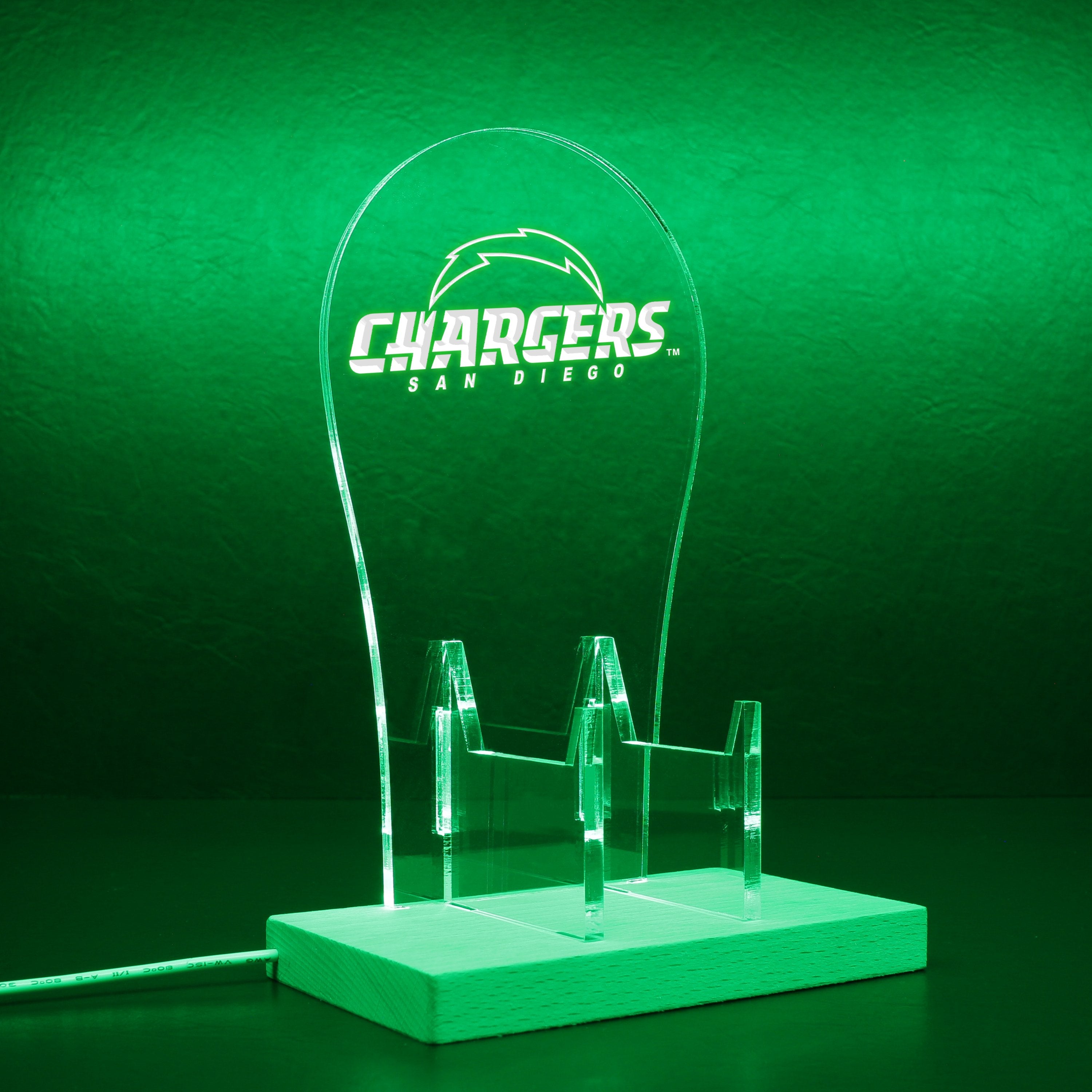 San Diego Chargers RGB LED Gaming Headset Controller Stand