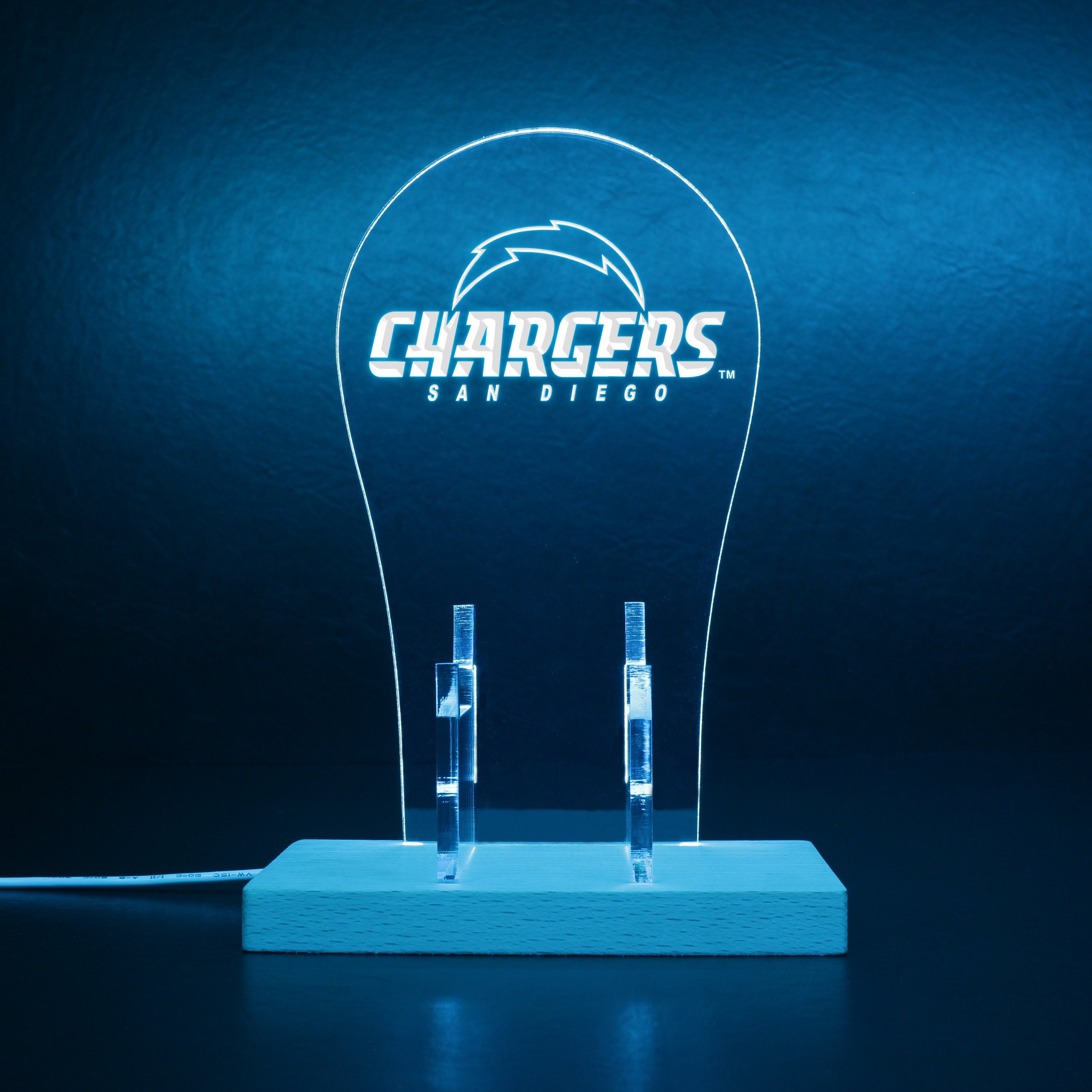 San Diego Chargers RGB LED Gaming Headset Controller Stand