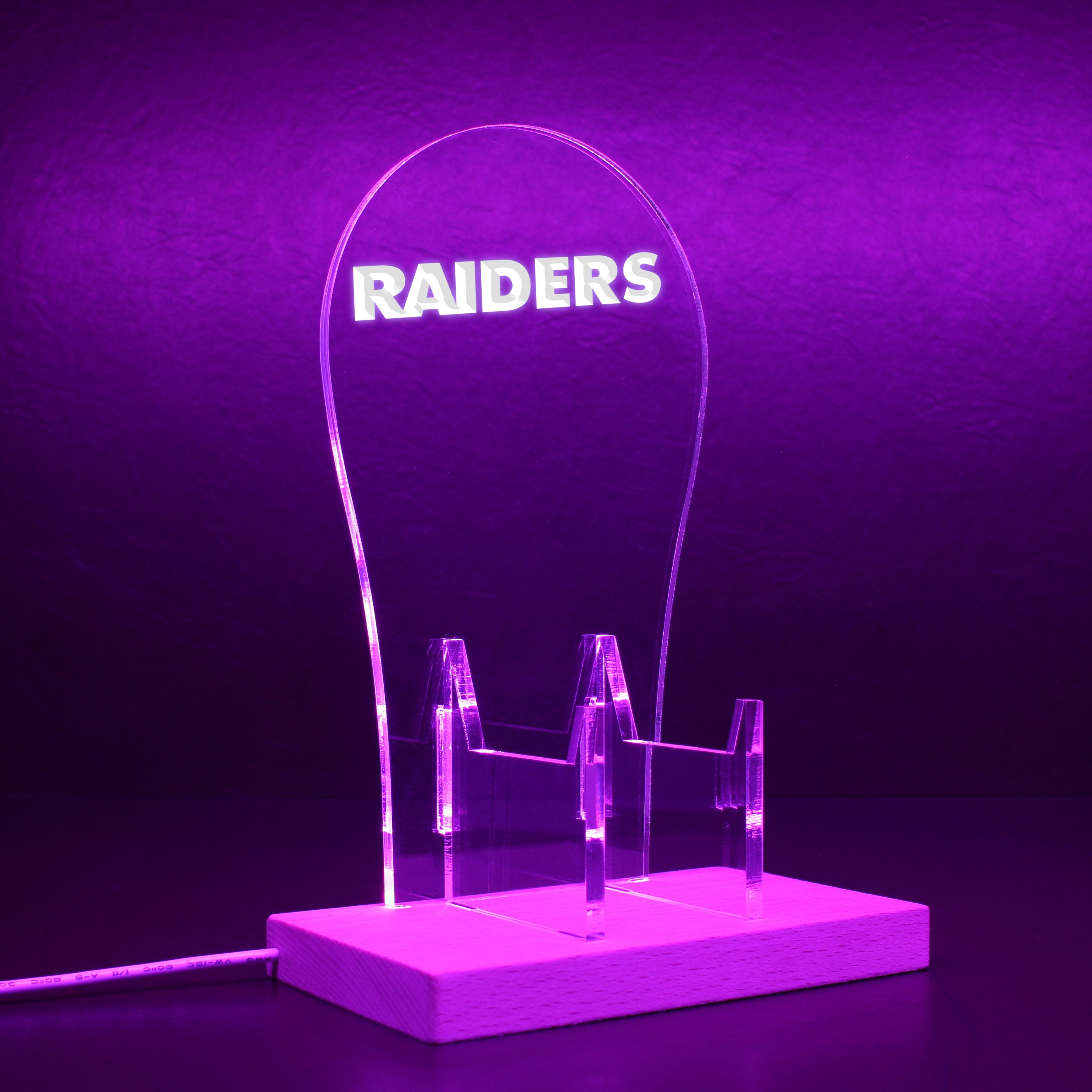 Las Vegas Raiders RGB LED Gaming Headset Controller Stand