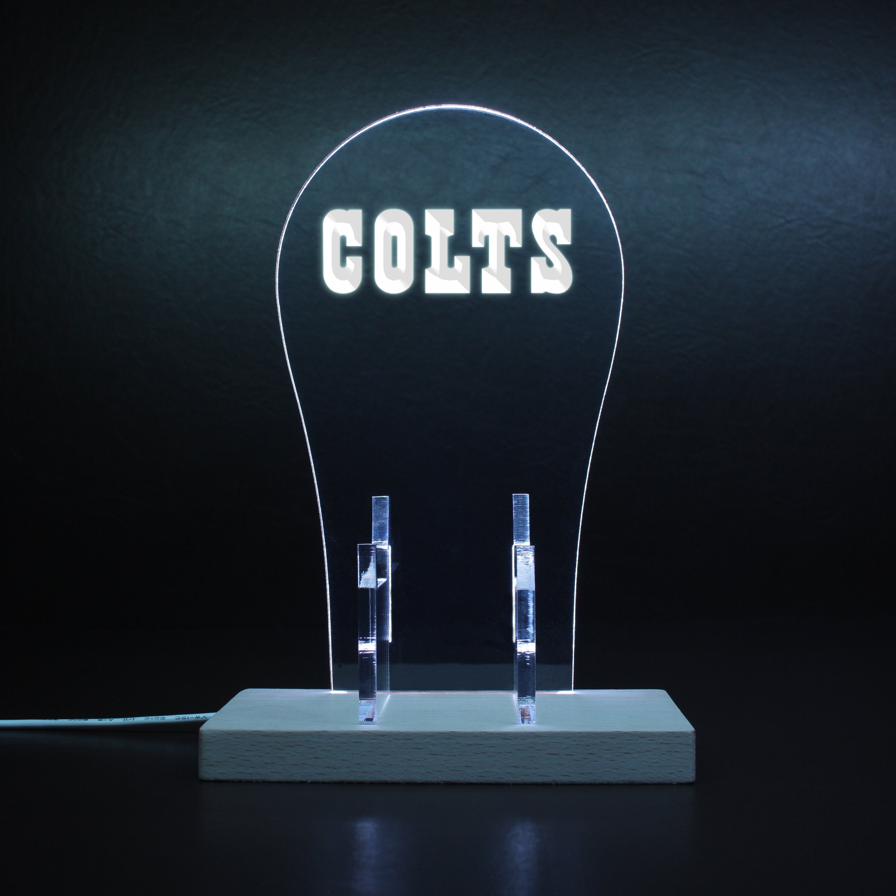 Indianapolis Colts script logo in use since 1984 RGB LED Gaming Headset Controller Stand