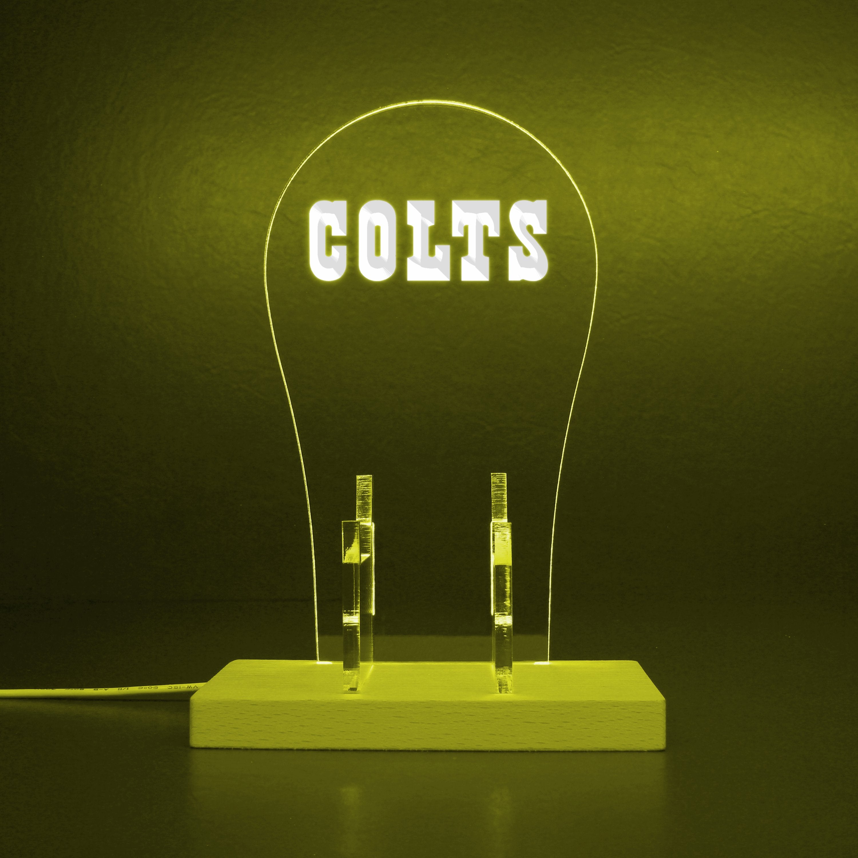 Indianapolis Colts script logo in use since 1984 RGB LED Gaming Headset Controller Stand