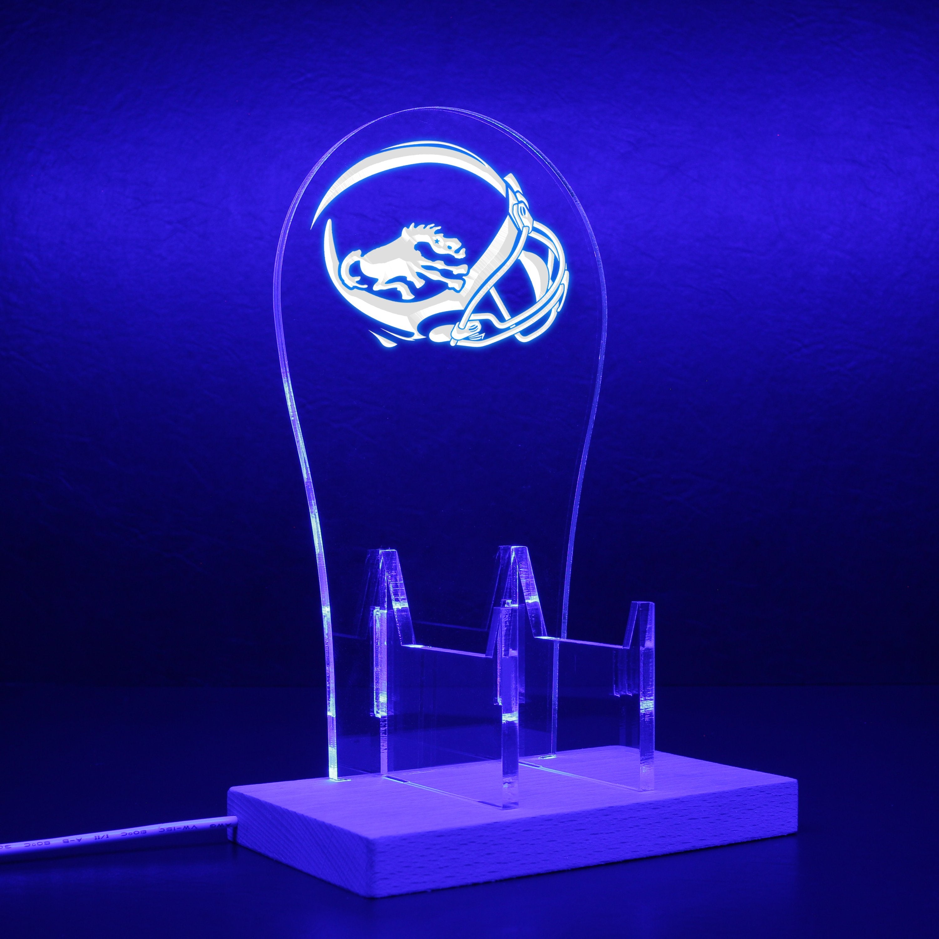 Denver Broncos helmet logo in use from 1962-1965 RGB LED Gaming Headset Controller Stand