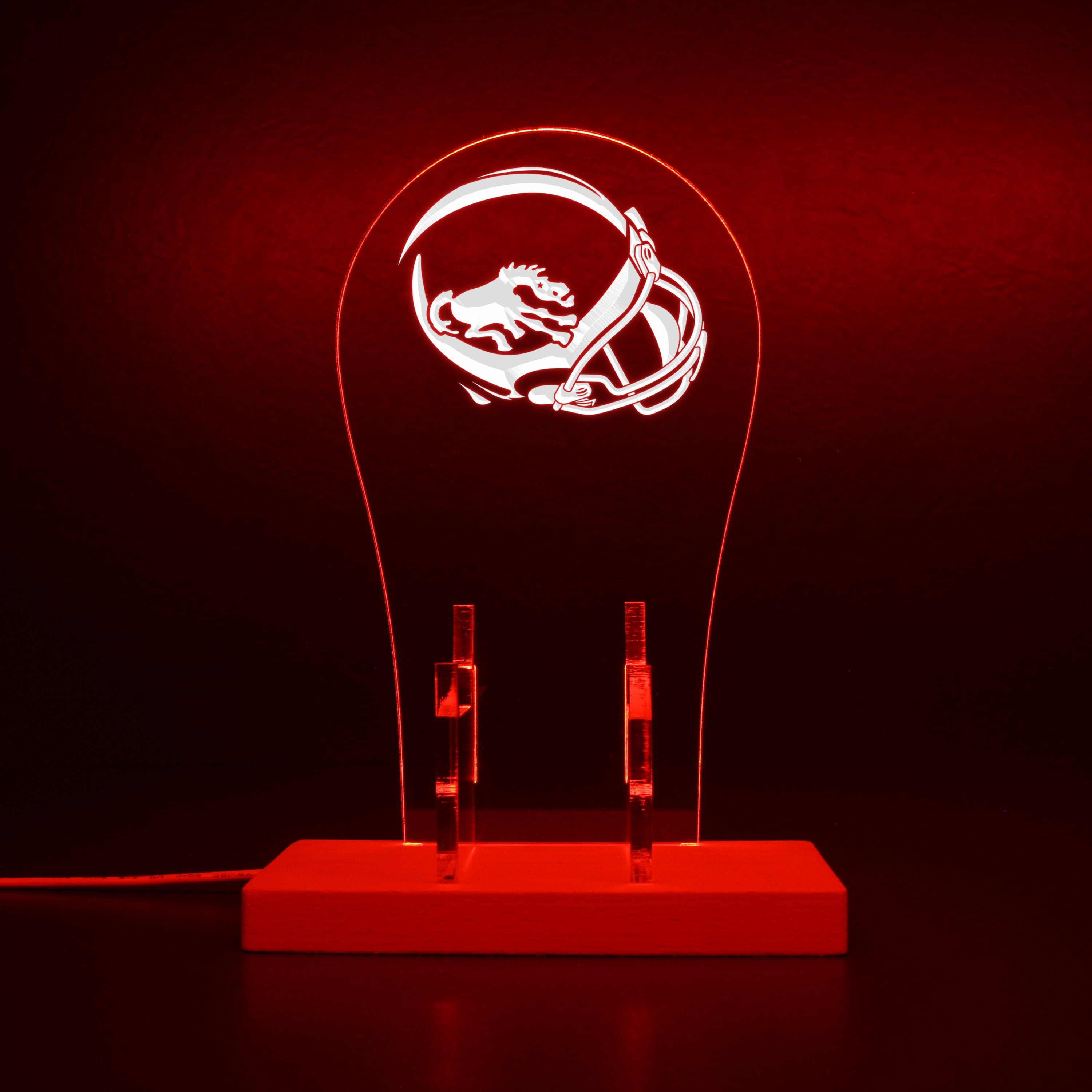 Denver Broncos helmet logo in use from 1962-1965 RGB LED Gaming Headset Controller Stand