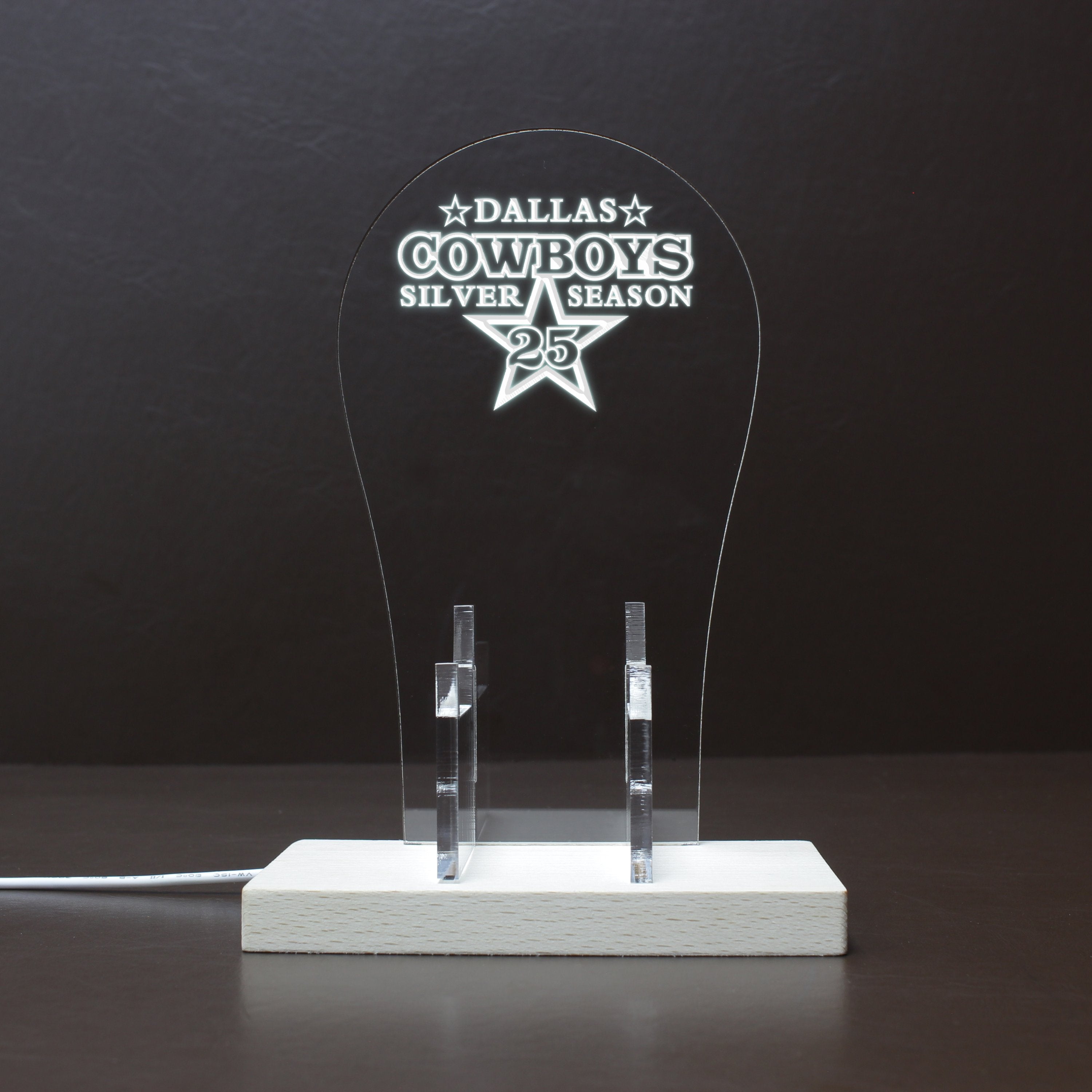 Dallas Cowboys 25th Silver Season RGB LED Gaming Headset Controller Stand