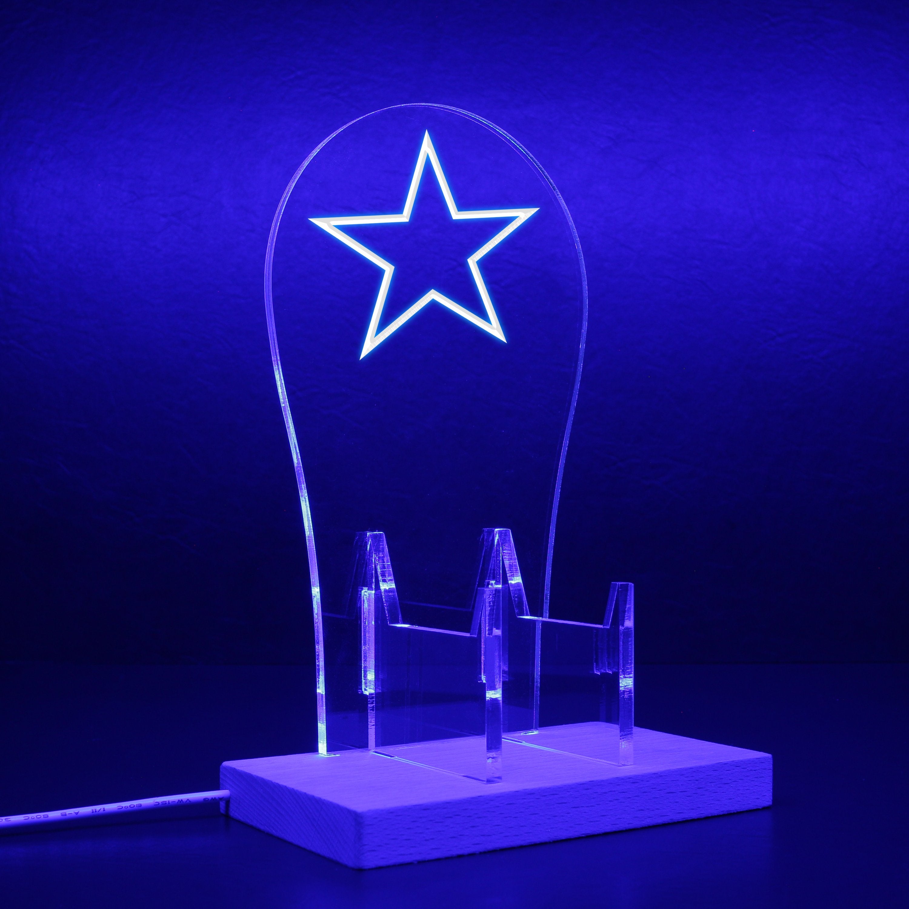 Dallas Cowboys primary logo in use from 1960-1963 RGB LED Gaming Headset Controller Stand
