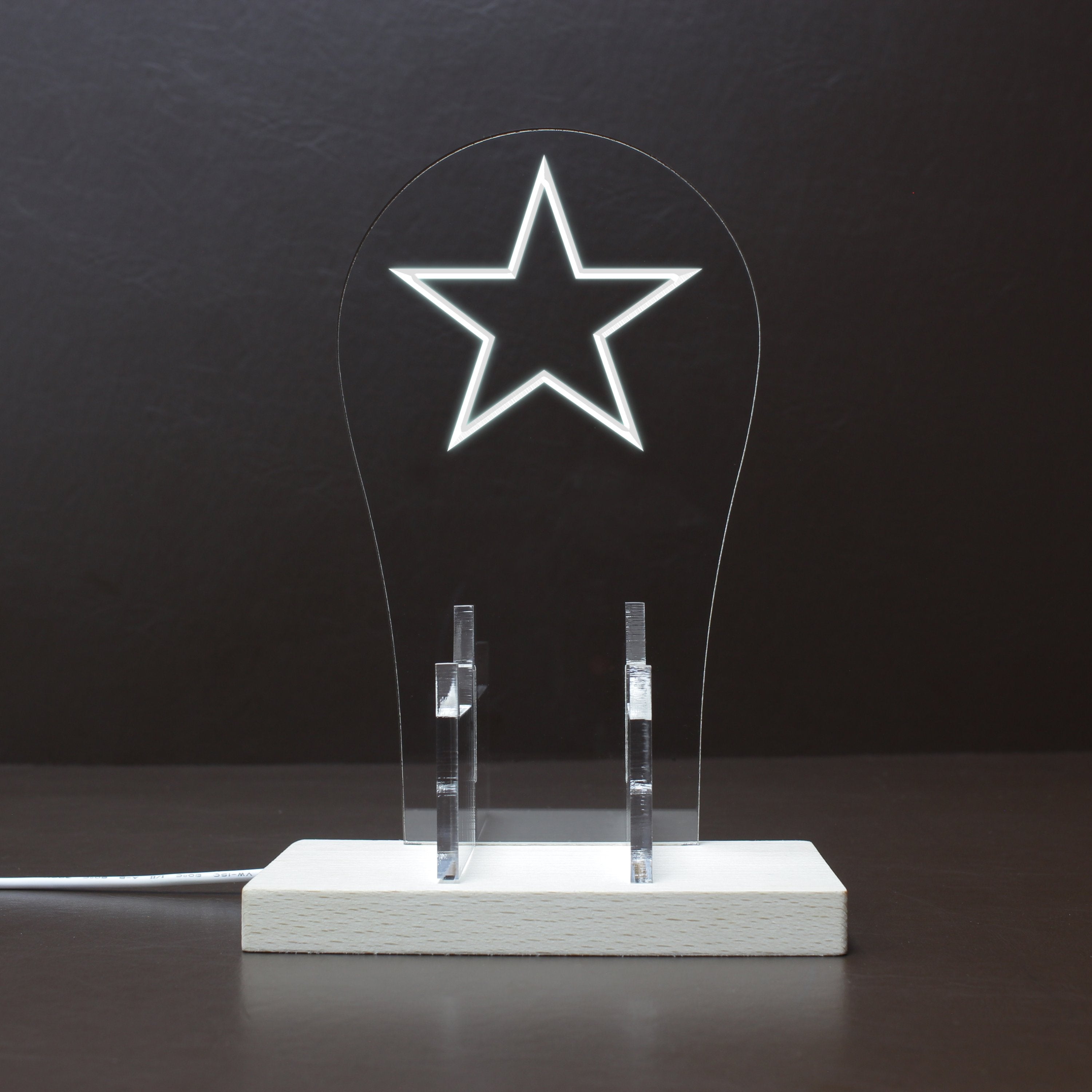 Dallas Cowboys primary logo in use from 1960-1963 RGB LED Gaming Headset Controller Stand