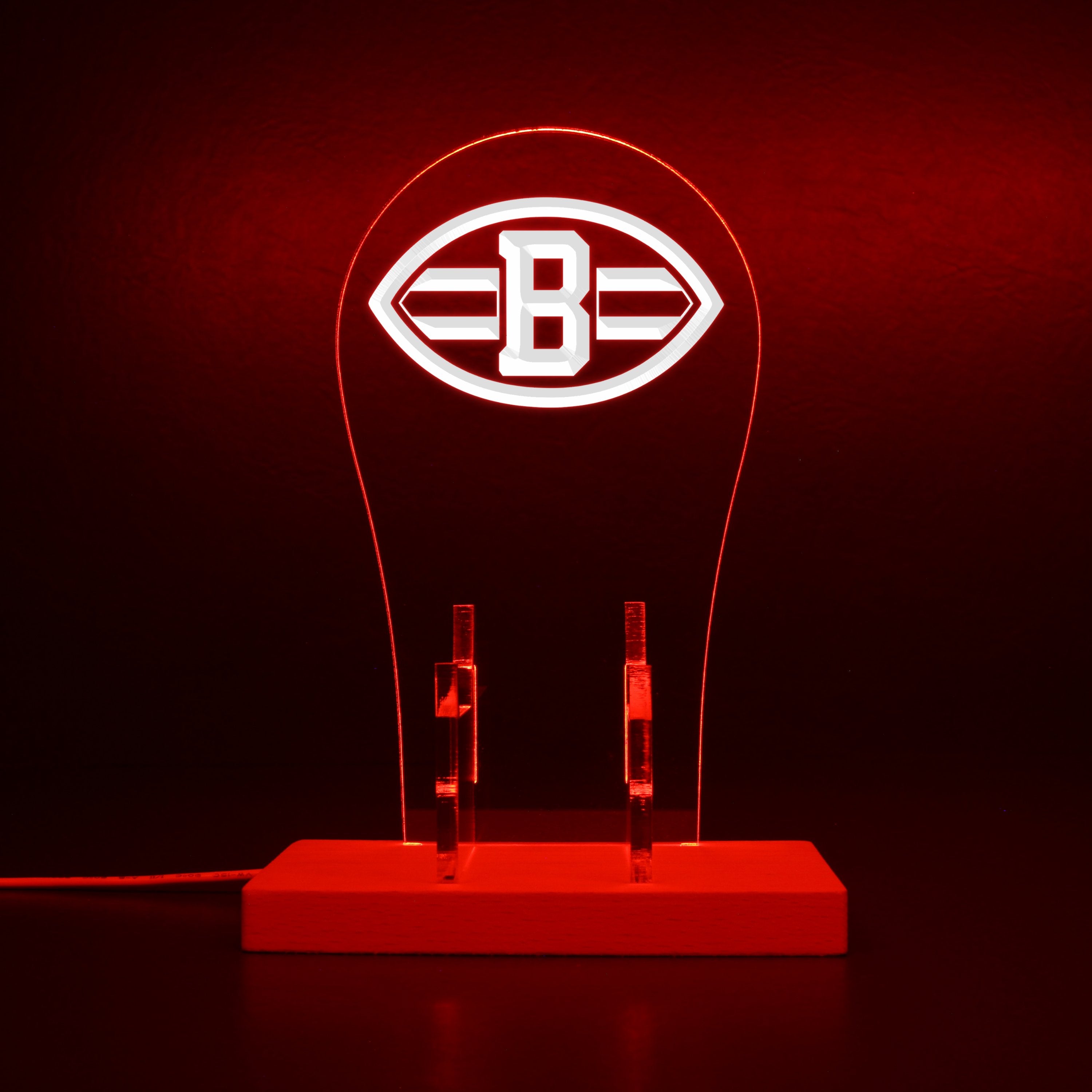 Cleveland Browns alternate logo in use from 2003-2004 RGB LED Gaming Headset Controller Stand