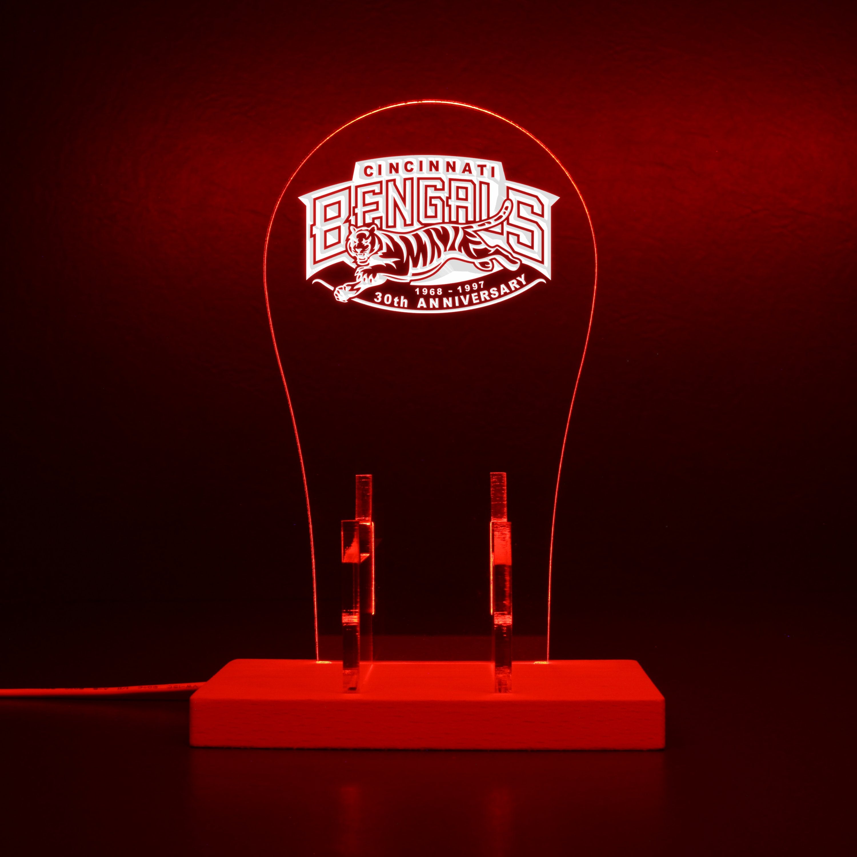 Cincinnati Bengals 30th Anniversary RGB LED Gaming Headset Controller Stand