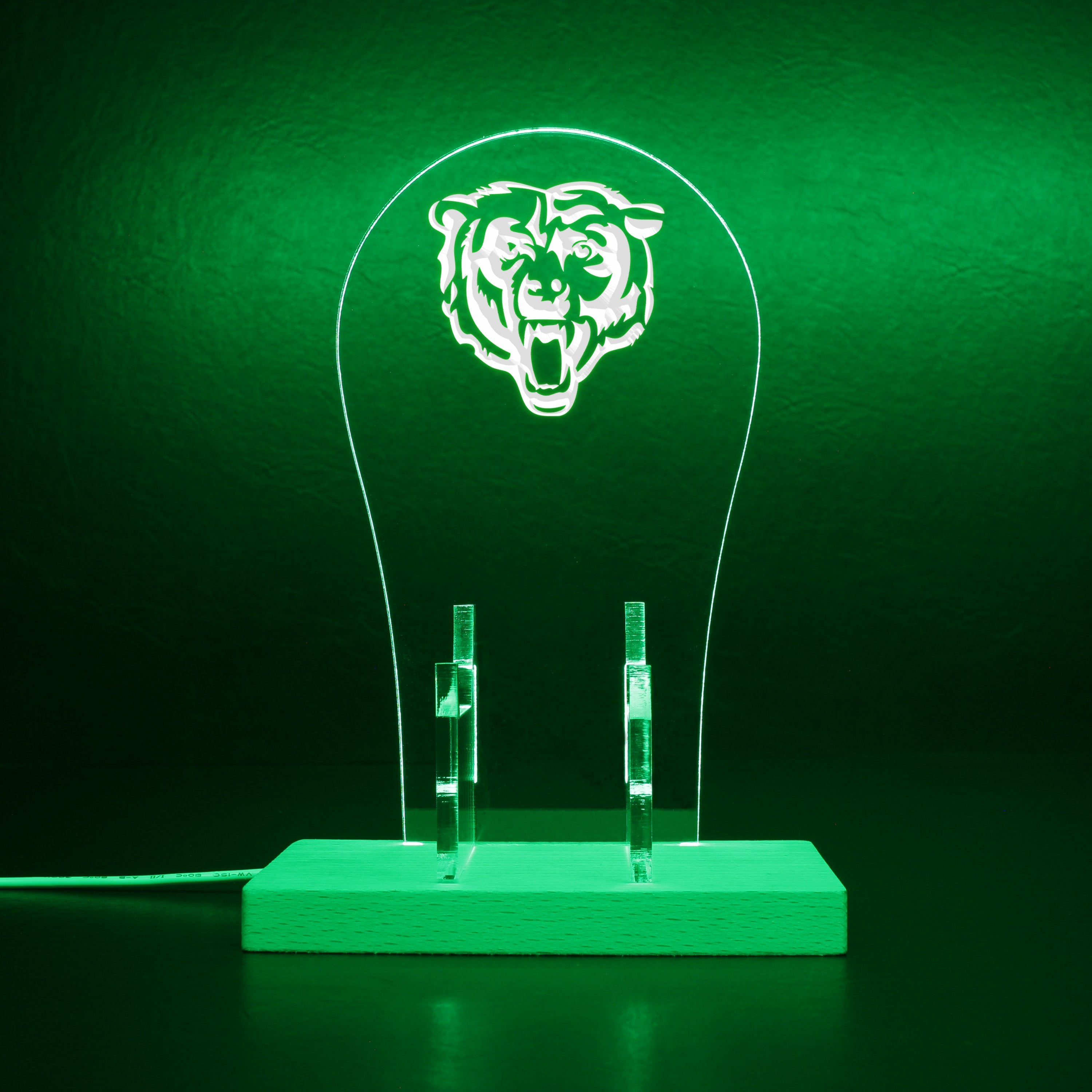 Chicago Bears alternate logo in use since 1999 RGB LED Gaming Headset Controller Stand