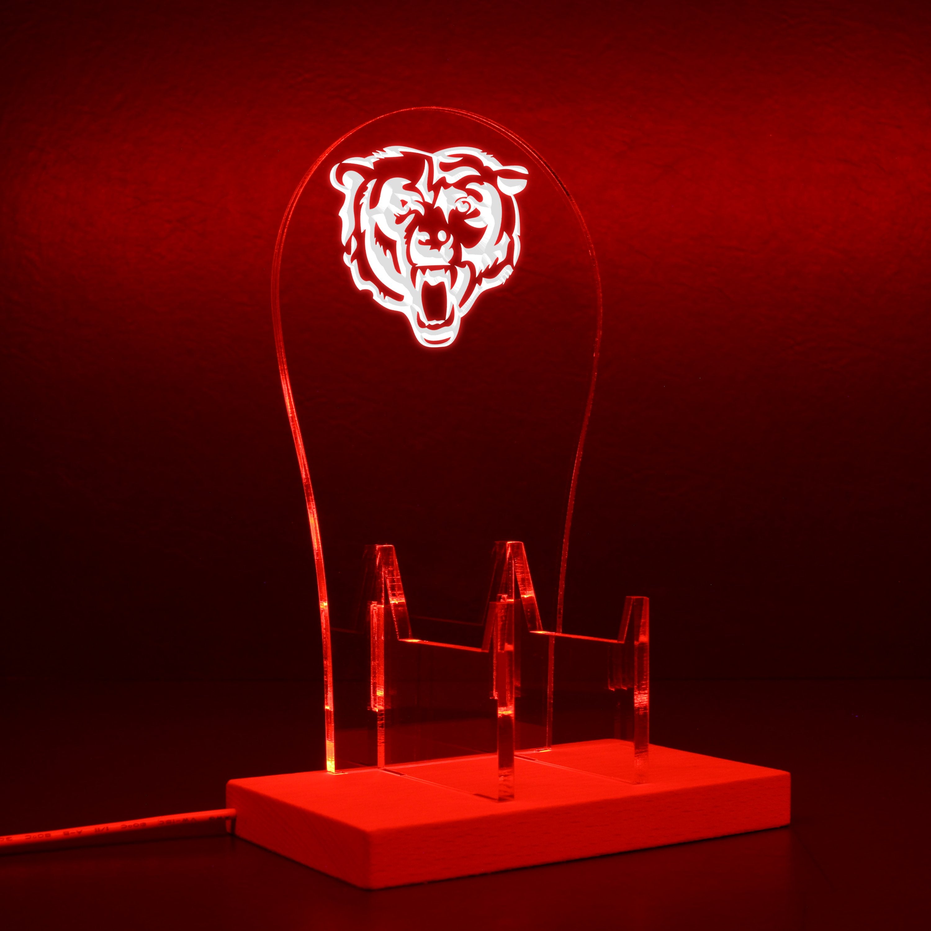 Chicago Bears alternate logo in use since 1999 RGB LED Gaming Headset Controller Stand