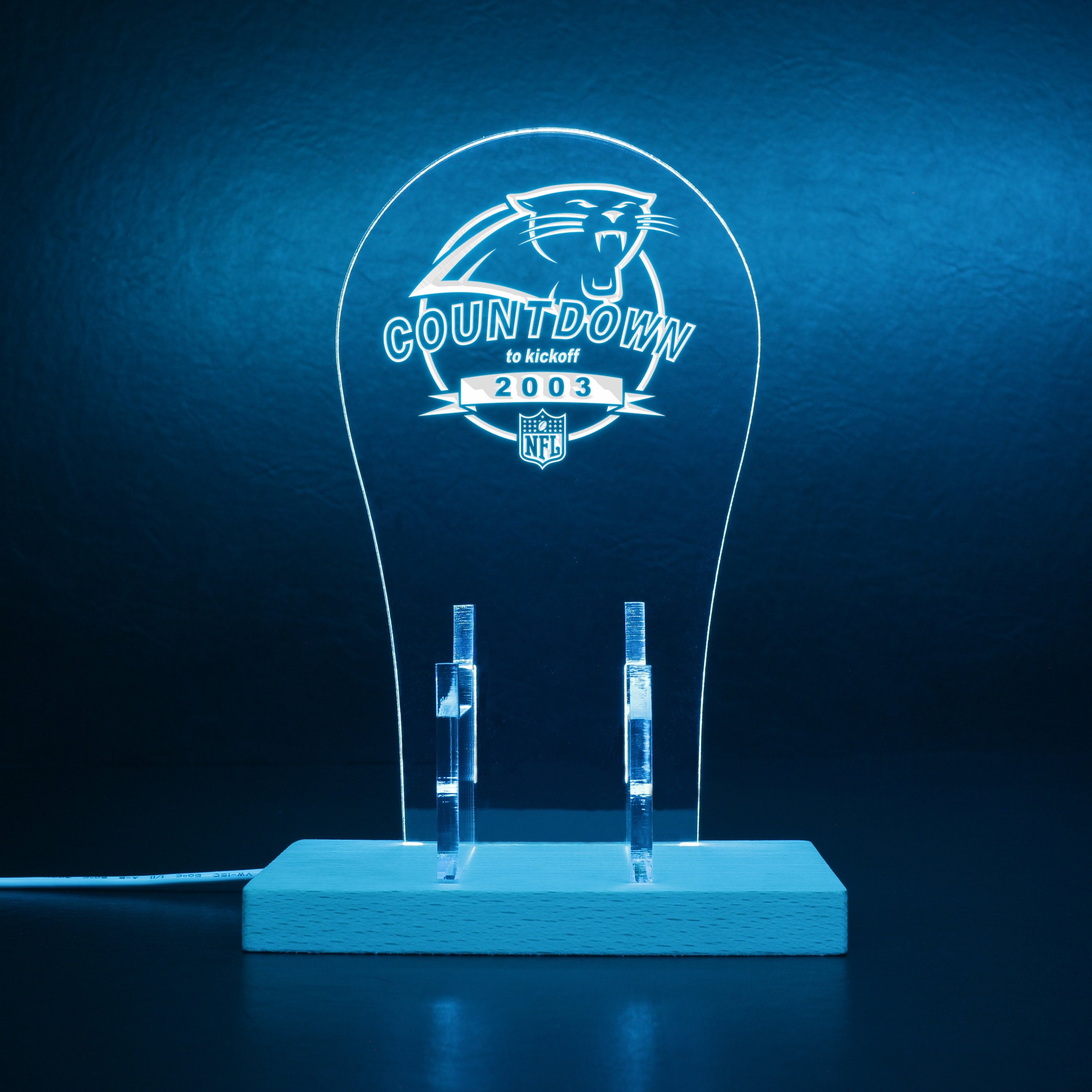 Carolina Panthers Countdown to Kickoff RGB LED Gaming Headset Controller Stand