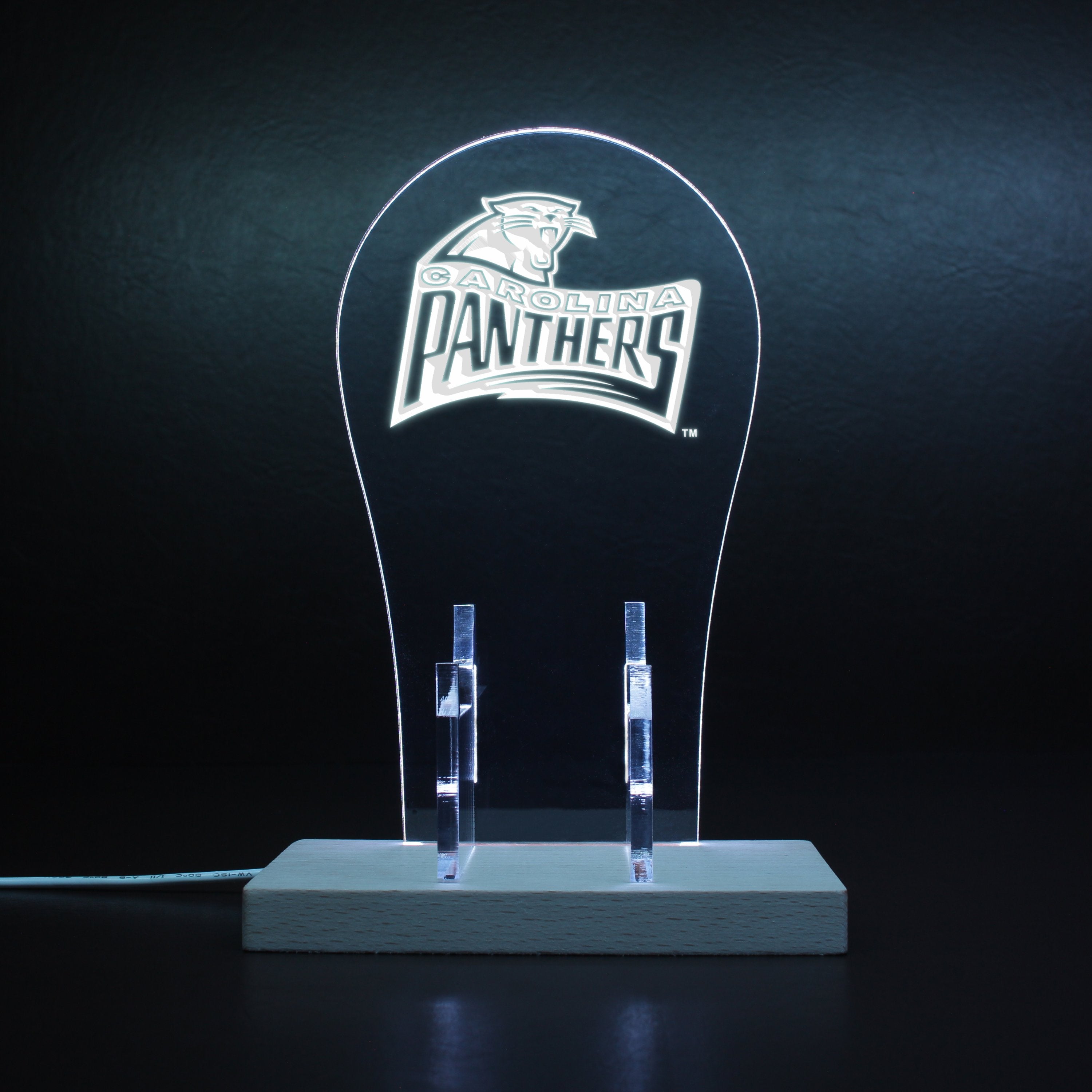 Carolina Panthers alternate logo in use in 1995 RGB LED Gaming Headset Controller Stand