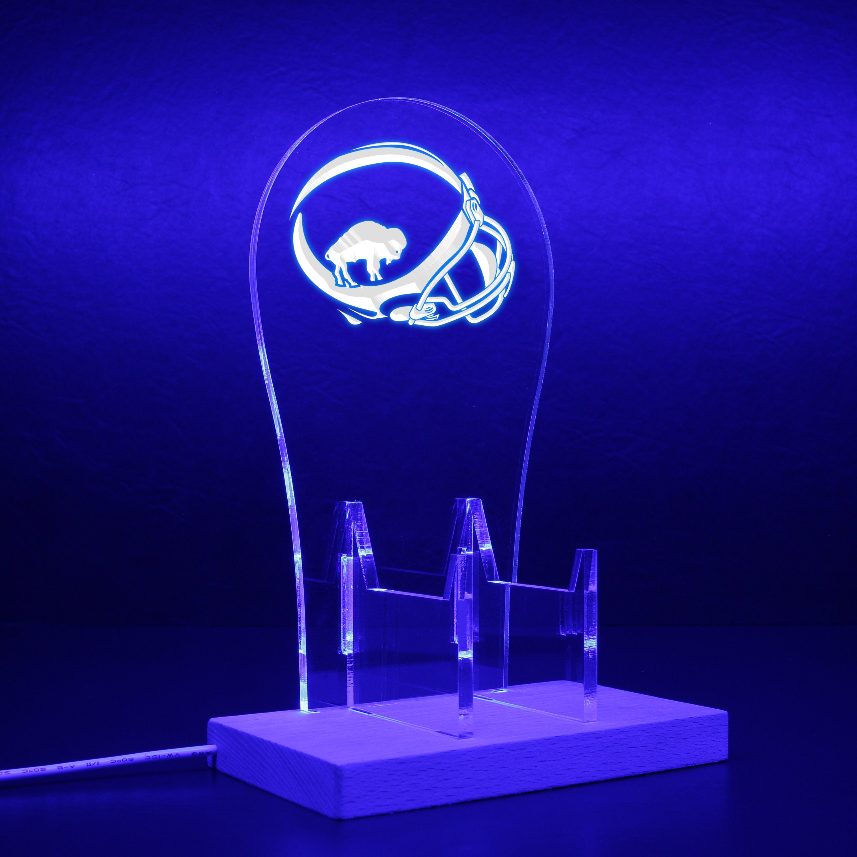 Buffalo Bills helmet logo in use from 1965-1973 RGB LED Gaming Headset Controller Stand