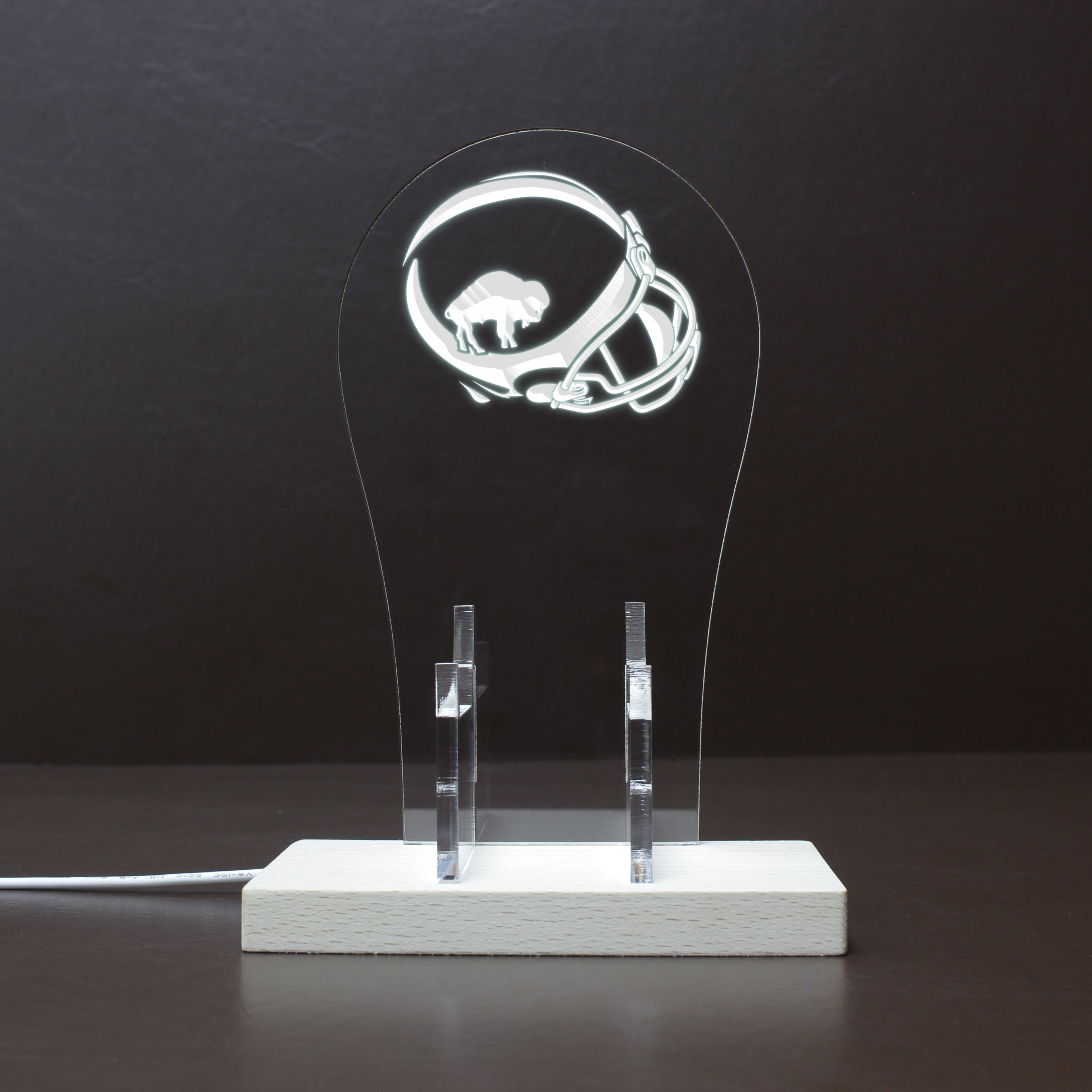 Buffalo Bills helmet logo in use from 1965-1973 RGB LED Gaming Headset Controller Stand