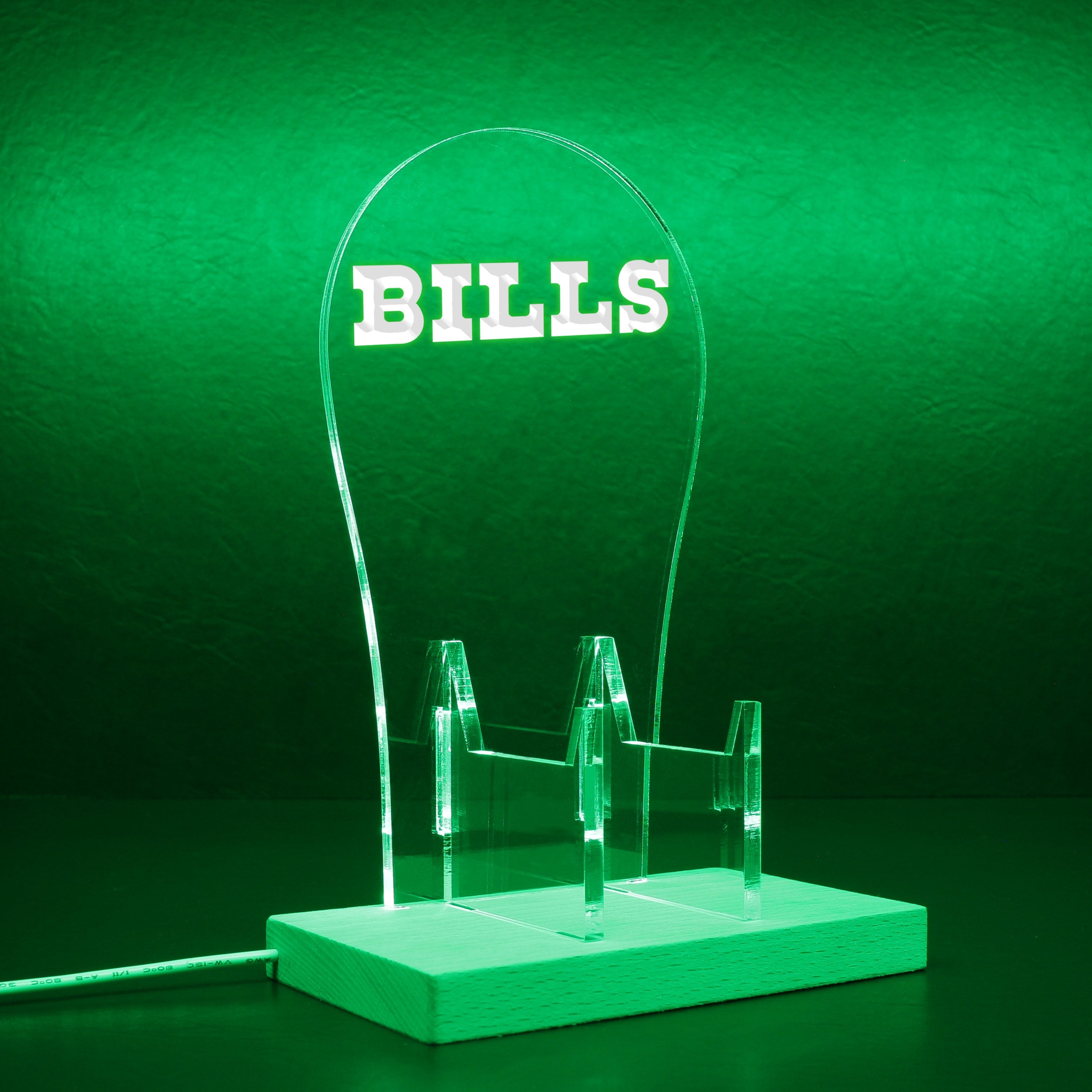 Buffalo Bills script logo in use since 1974 RGB LED Gaming Headset Controller Stand