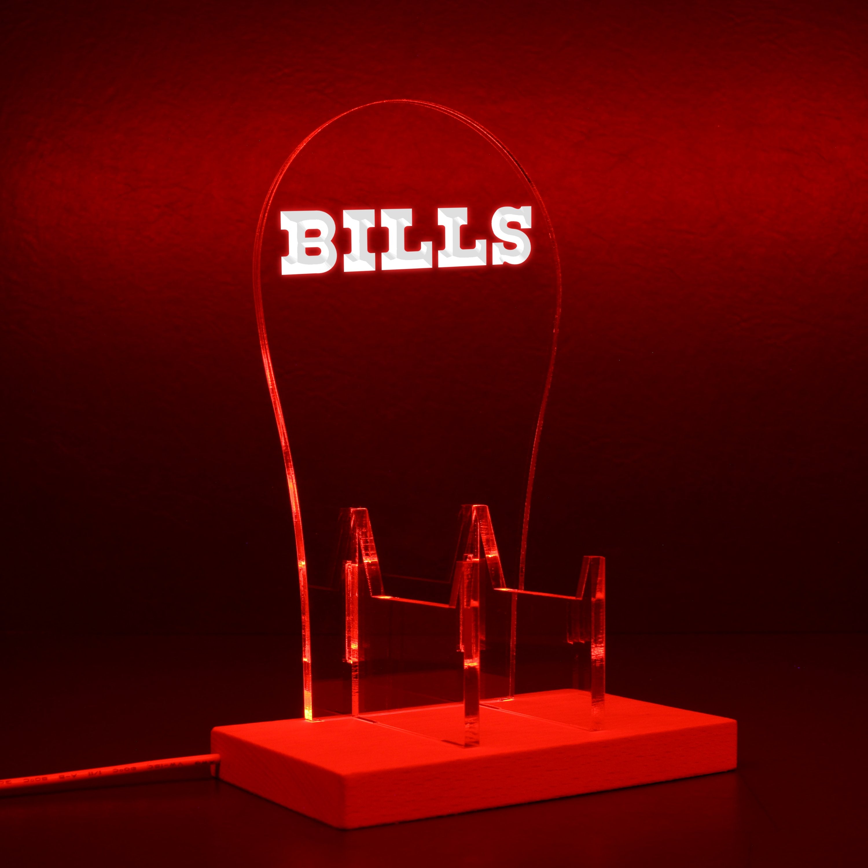 Buffalo Bills script logo in use since 1974 RGB LED Gaming Headset Controller Stand