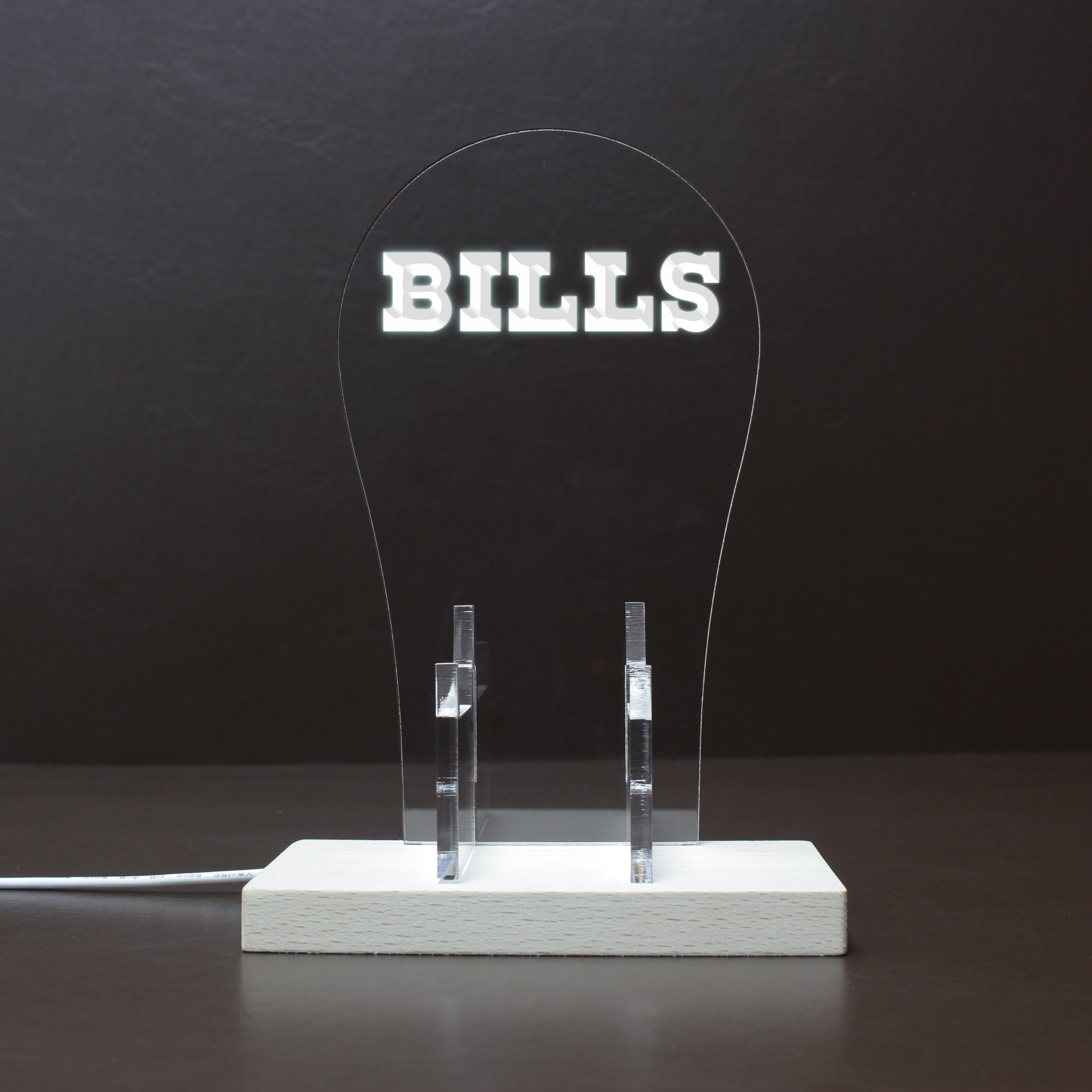 Buffalo Bills script logo in use since 1974 RGB LED Gaming Headset Controller Stand