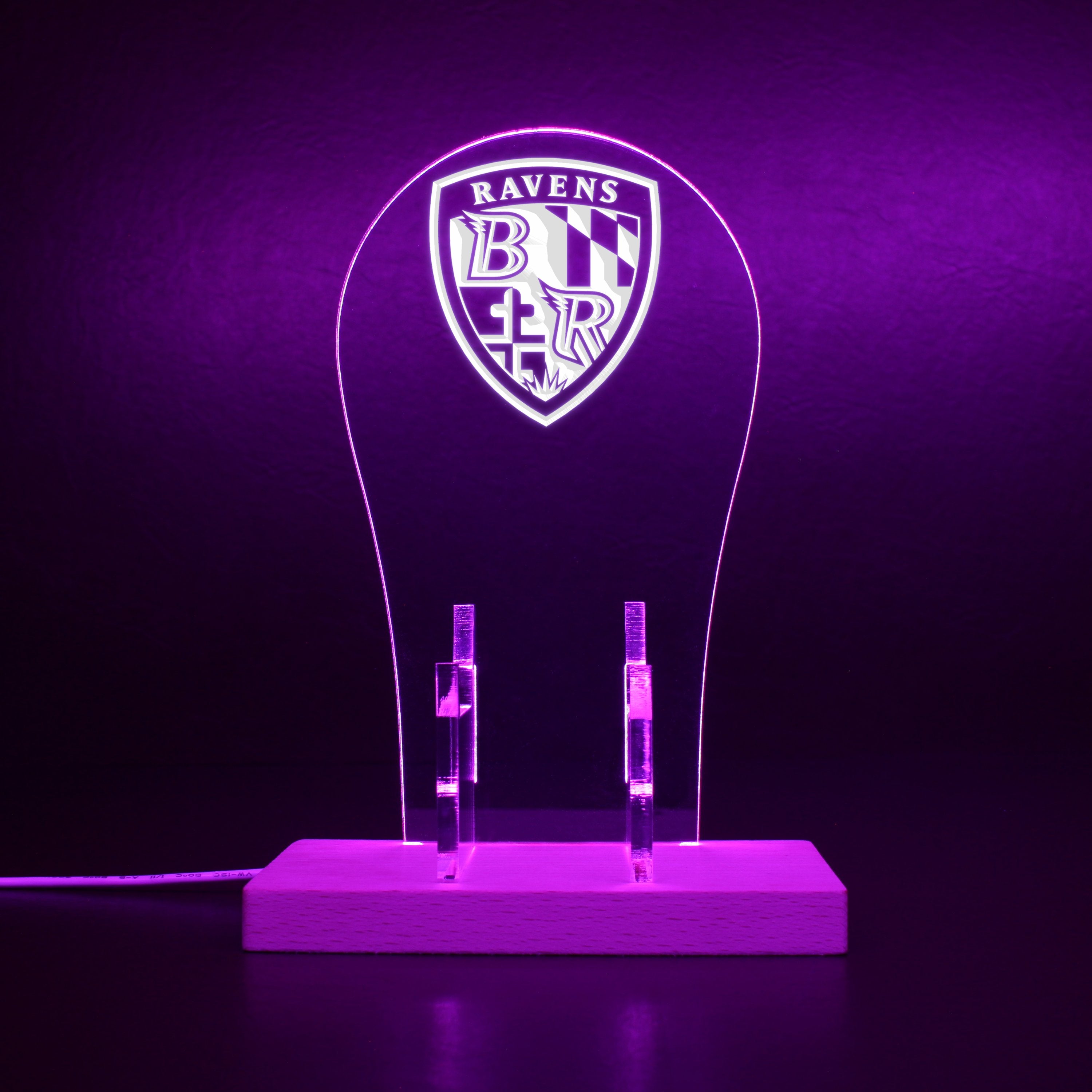 Baltimore Ravens Alternate Logo In Use From 1996-1998 RGB LED Gaming Headset Controller Stand