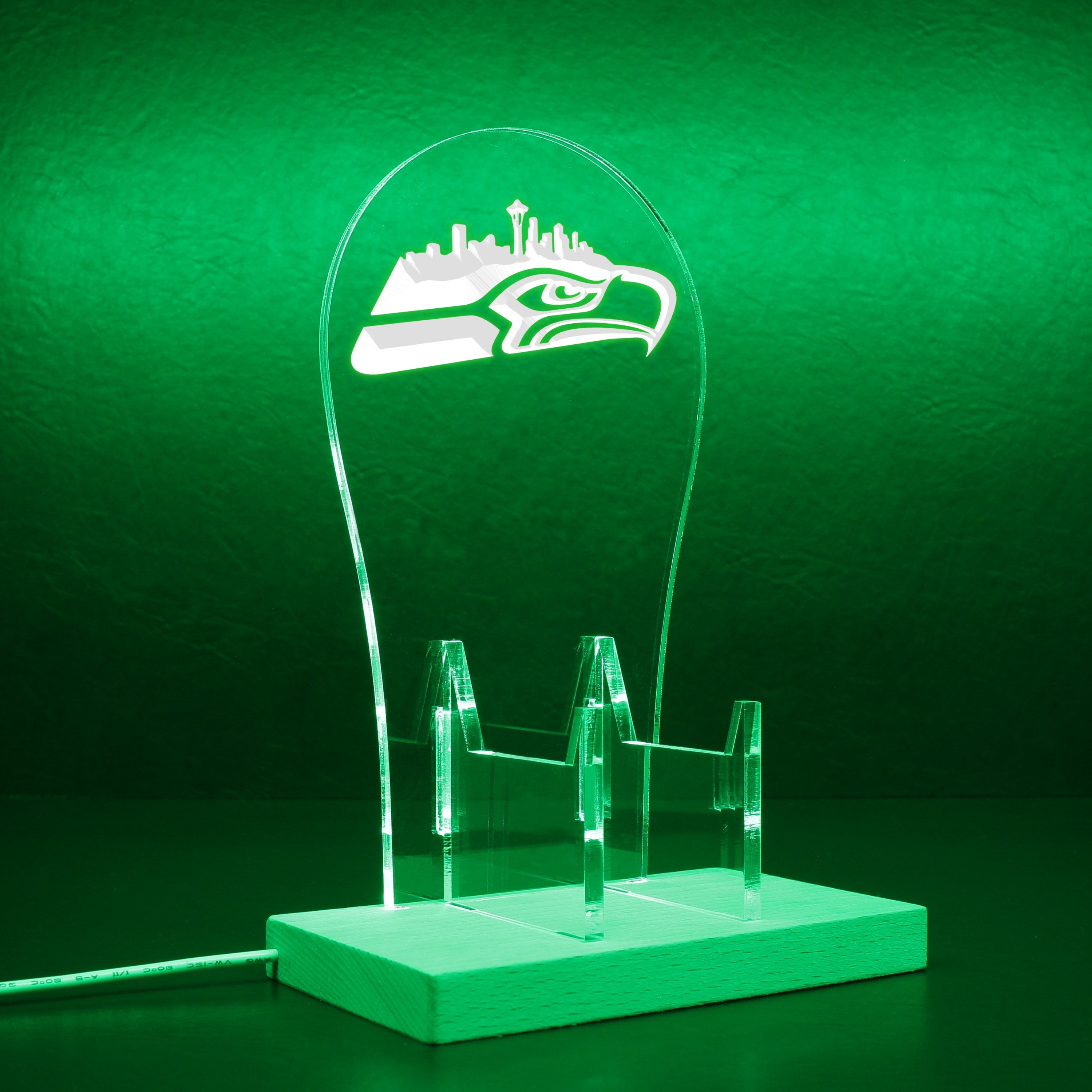 Seattle Seahawks City RGB LED Gaming Headset Controller Stand