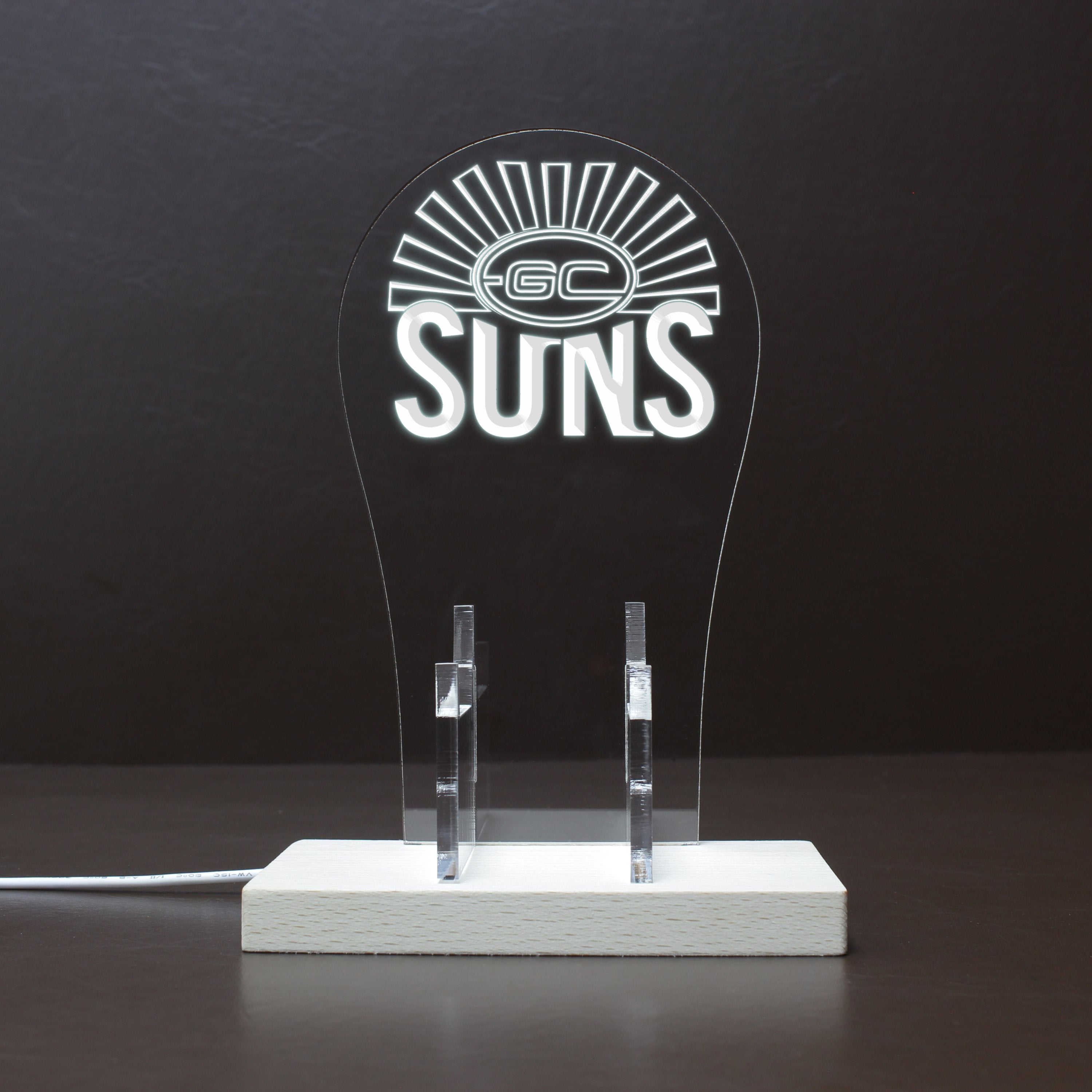 Afl Gold Coast Suns RGB LED Gaming Headset Controller Stand