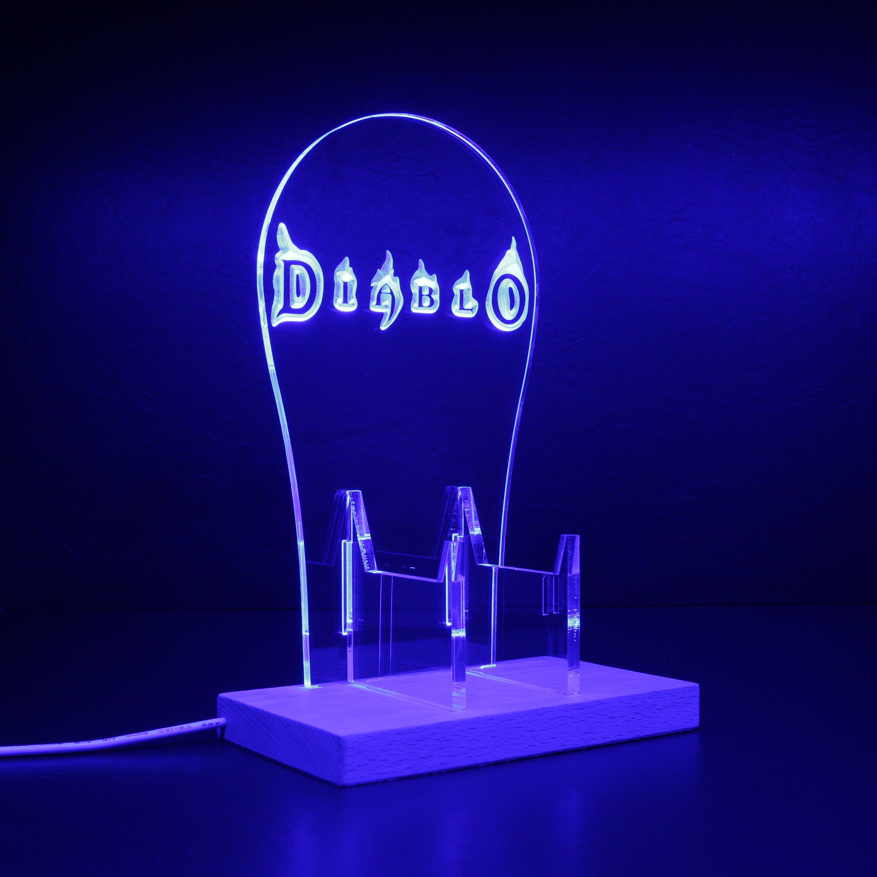 Diablo RGB LED Gaming Headset Controller Stand