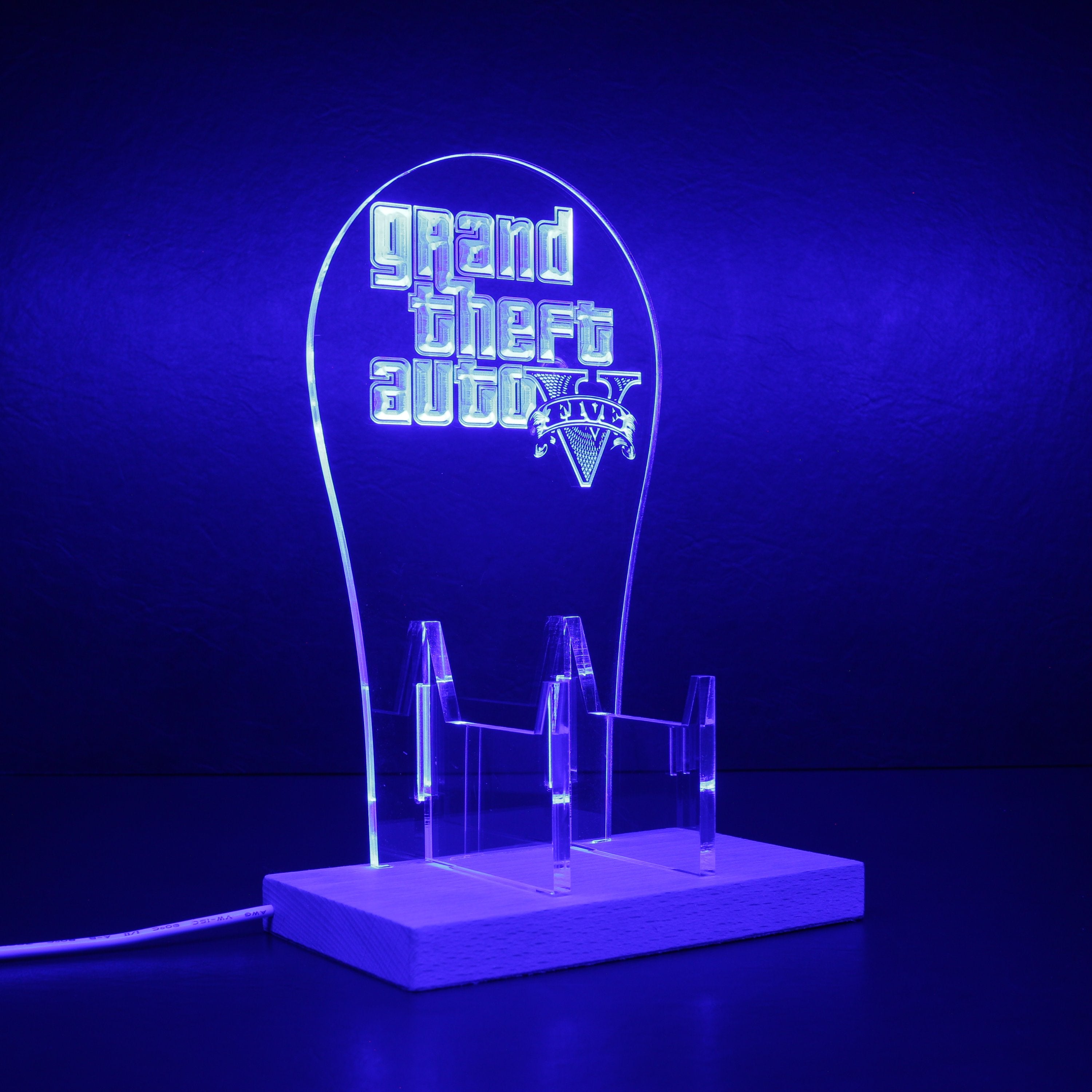 Grand Theft Auto 5 RGB LED Gaming Headset Controller Stand