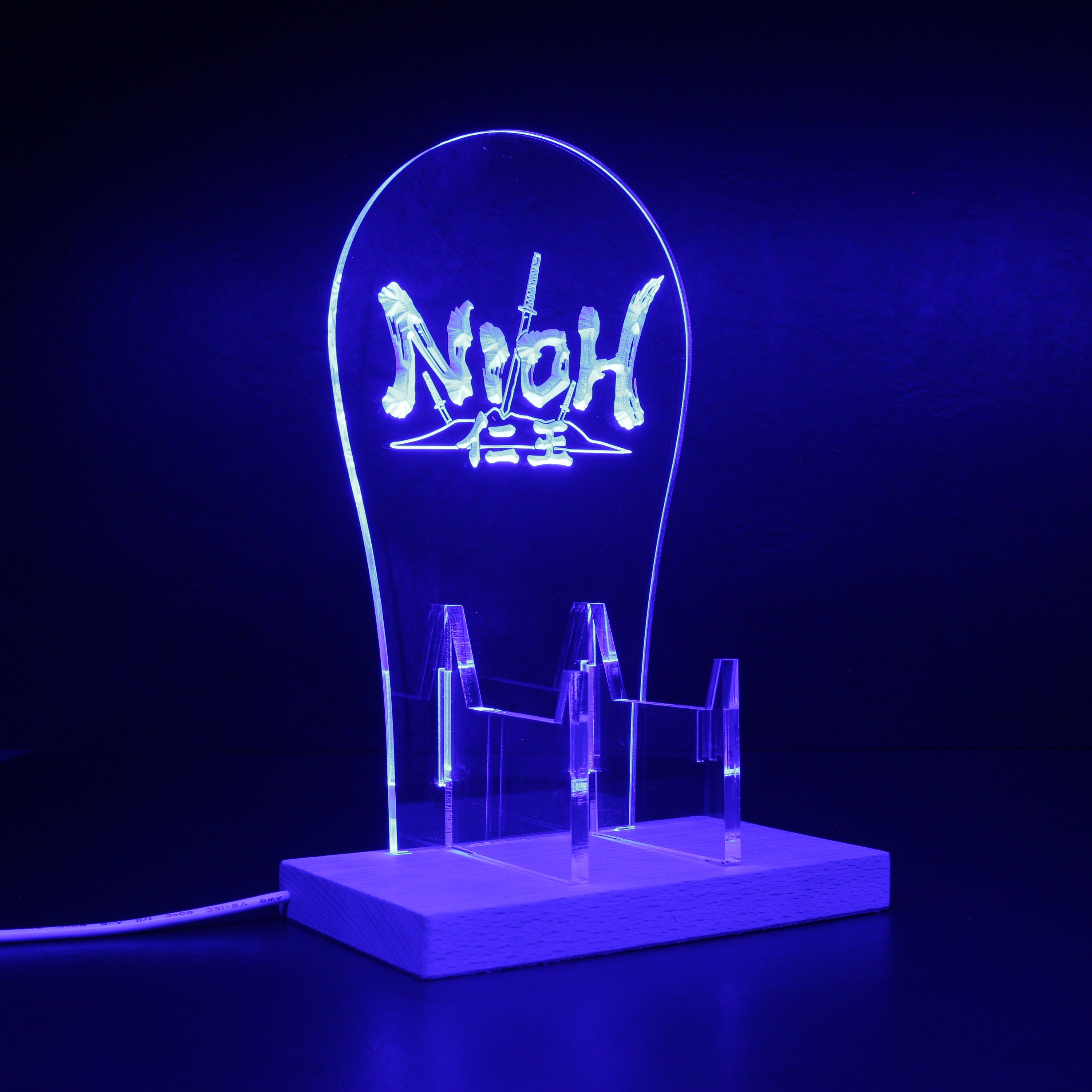 Nioh RGB LED Gaming Headset Controller Stand