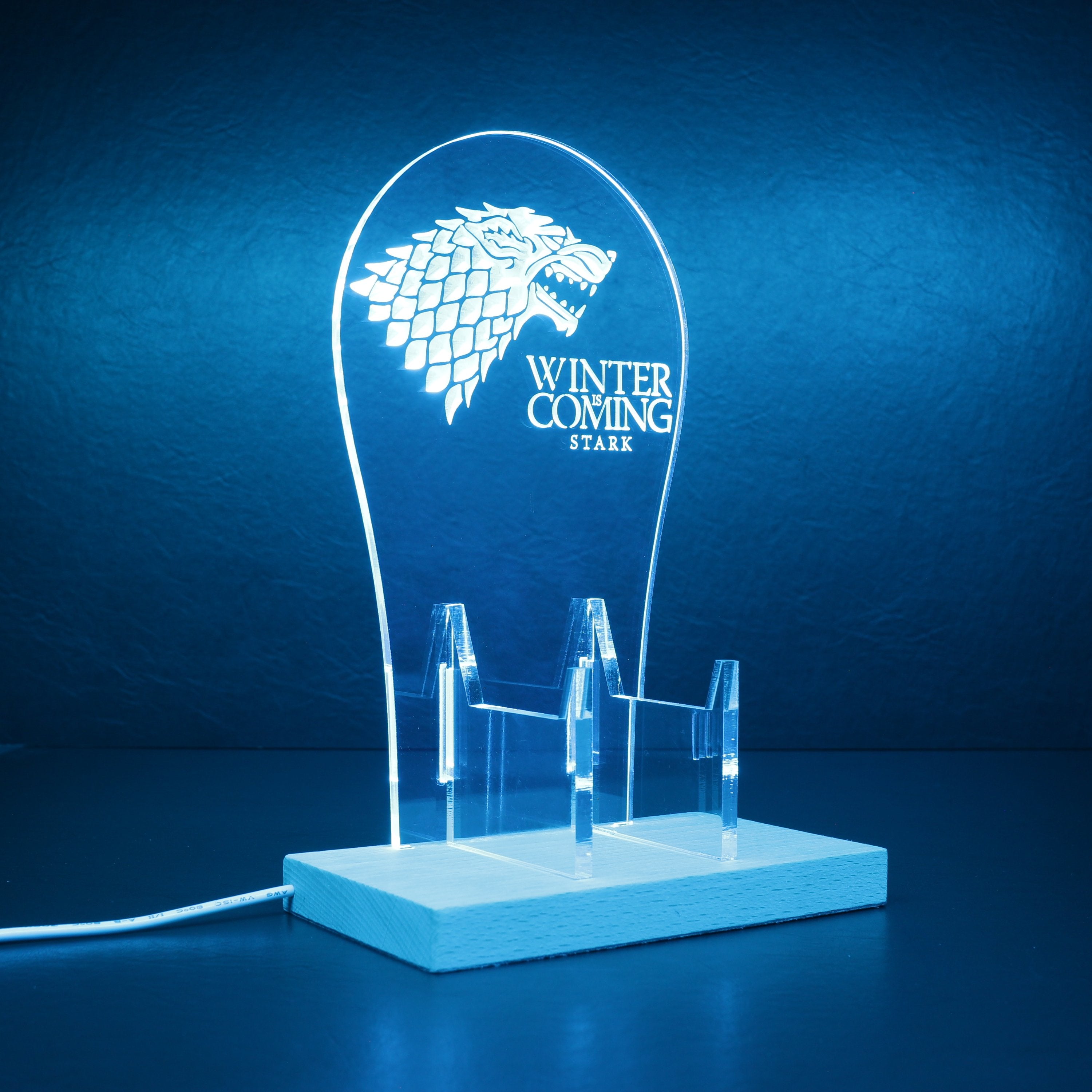 House Stark Game of the Thrones RGB LED Gaming Headset Controller Stand
