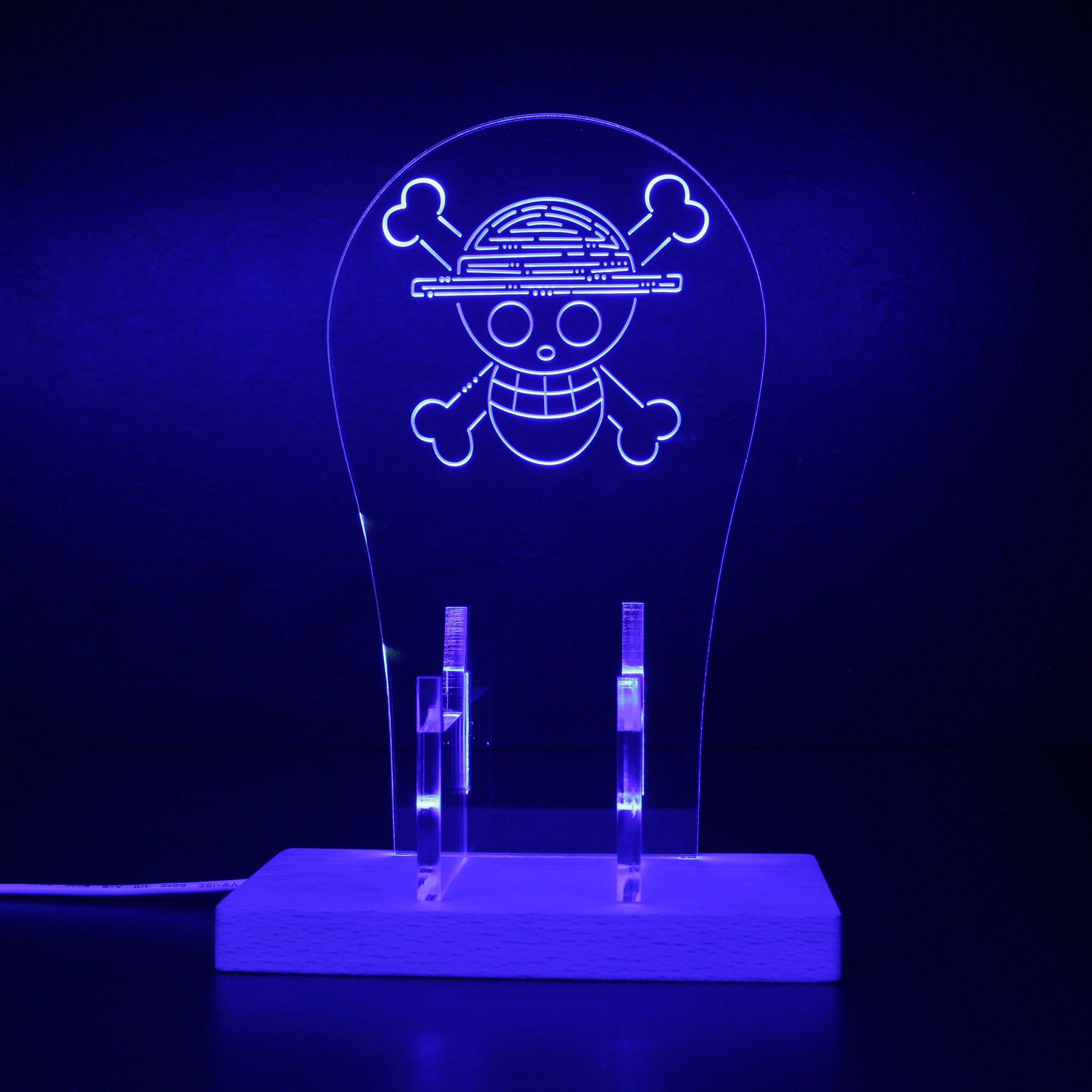 One Piece Skull RGB LED Gaming Headset Controller Stand
