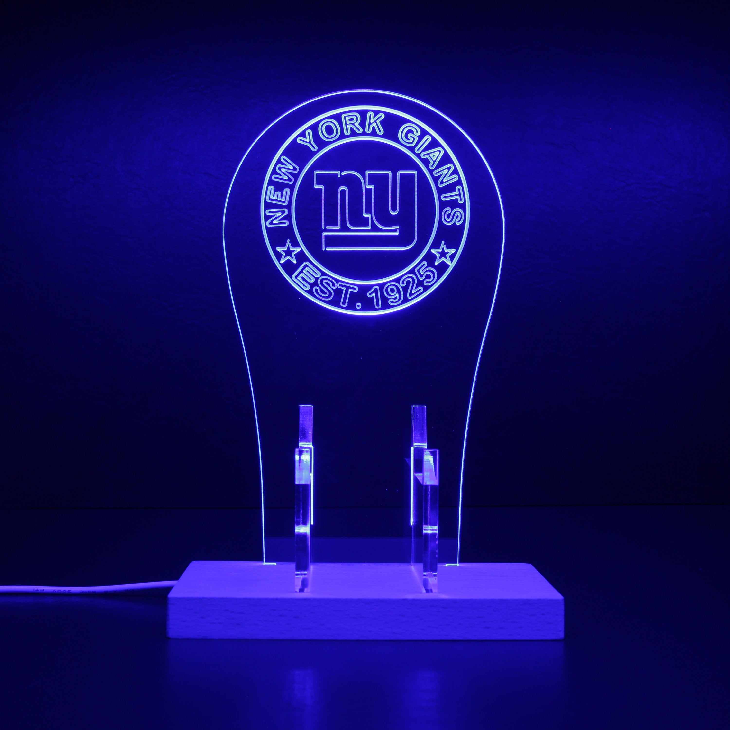 Custom Your NFL Sport Team New York Giants Est.1925 RGB LED Gaming Headset Controller Stand