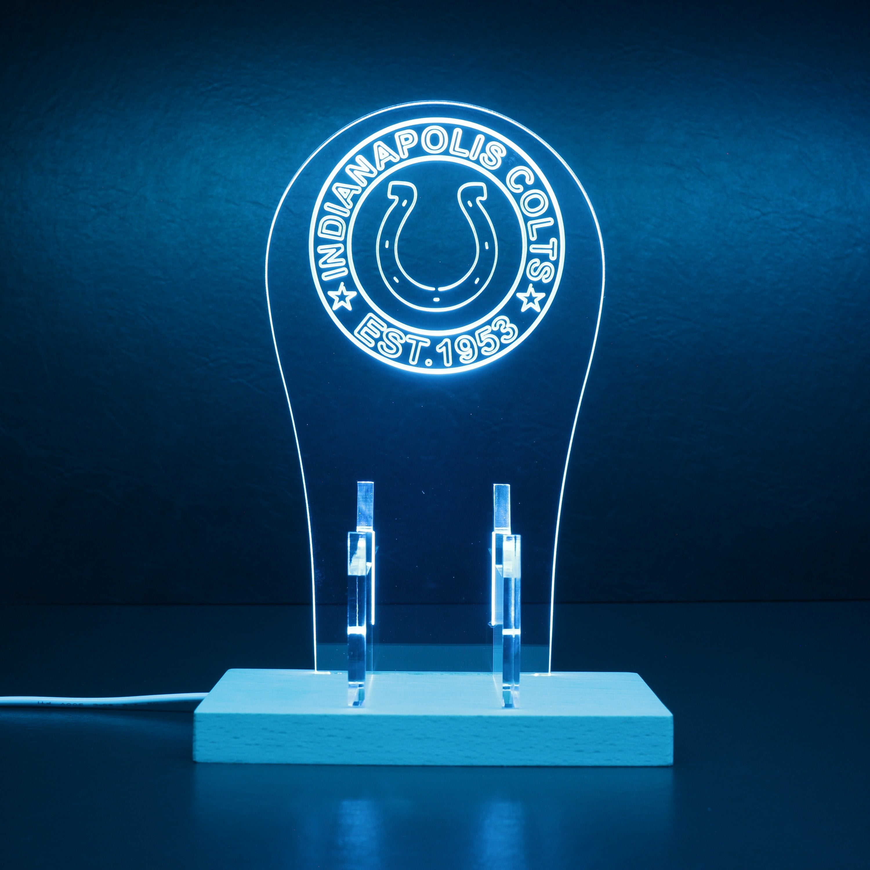 Custom Your NFL Sport Team Indianapolis Colts Est.1953 RGB LED Gaming Headset Controller Stand