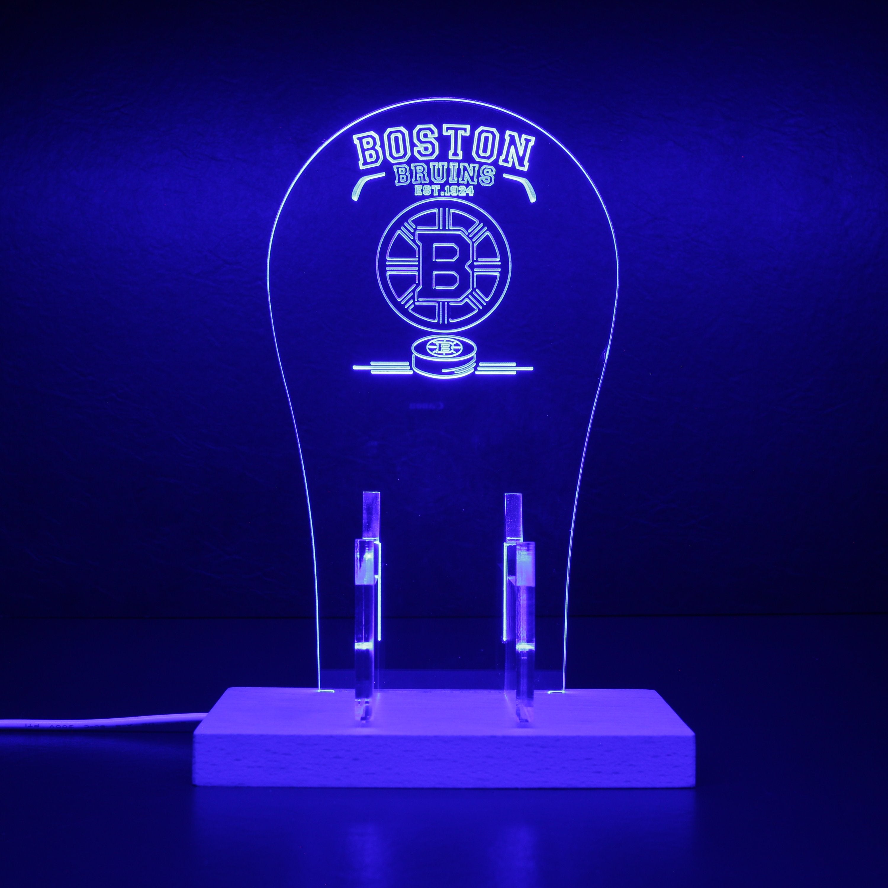 Custom Your NFL Sport Team Boston Bruins Est.1996 RGB LED Gaming Headset Controller Stand