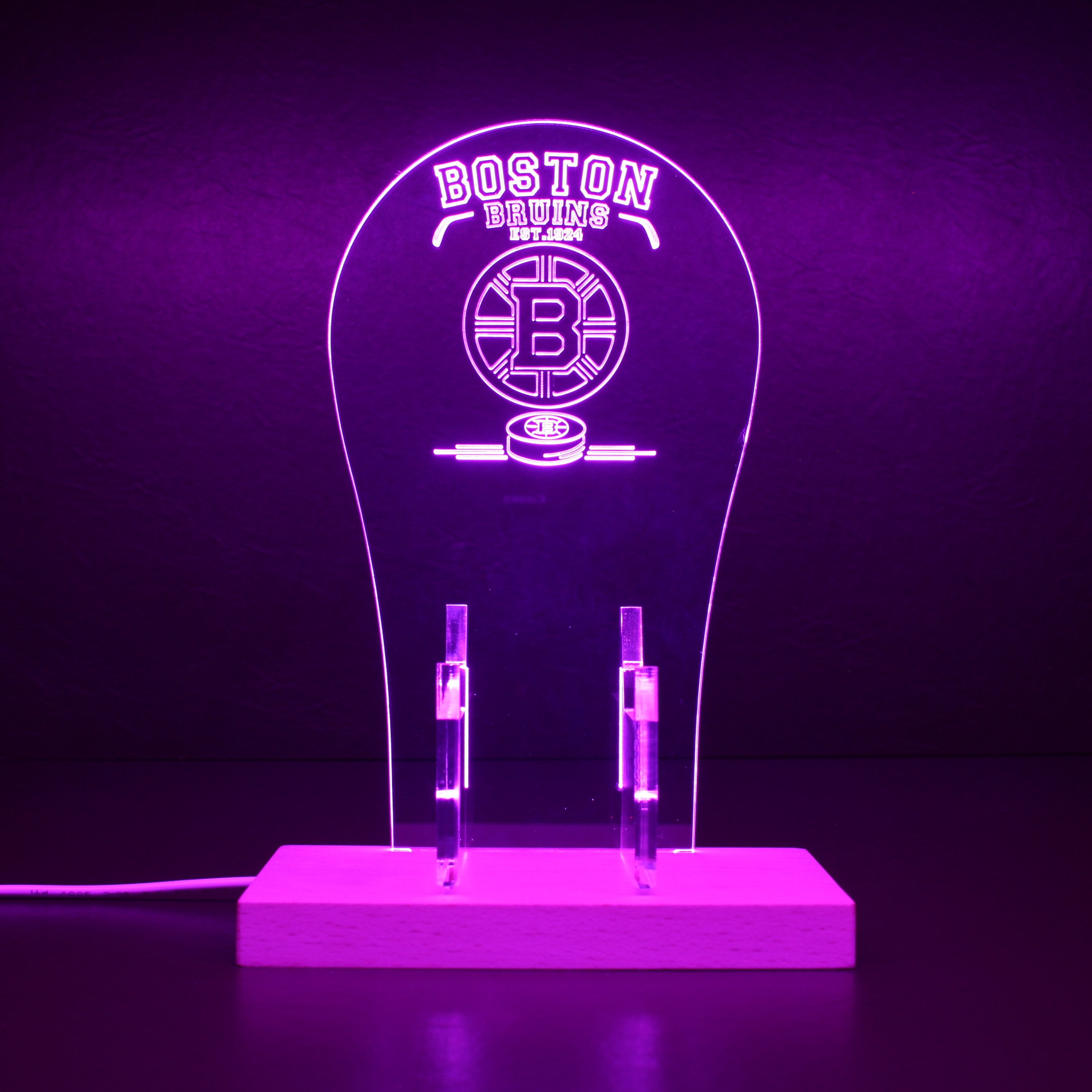 Custom Your NFL Sport Team Boston Bruins Est.1996 RGB LED Gaming Headset Controller Stand