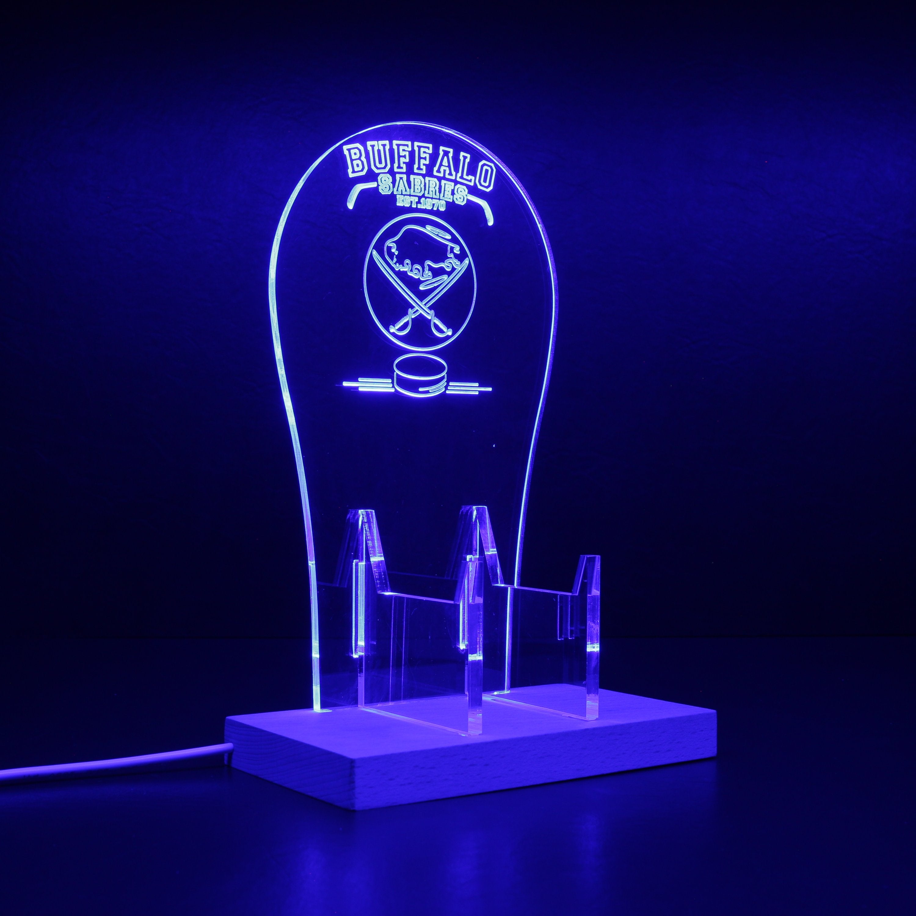 Custom Your NFL Sport Team Buffalo Sabres Est.1970 RGB LED Gaming Headset Controller Stand