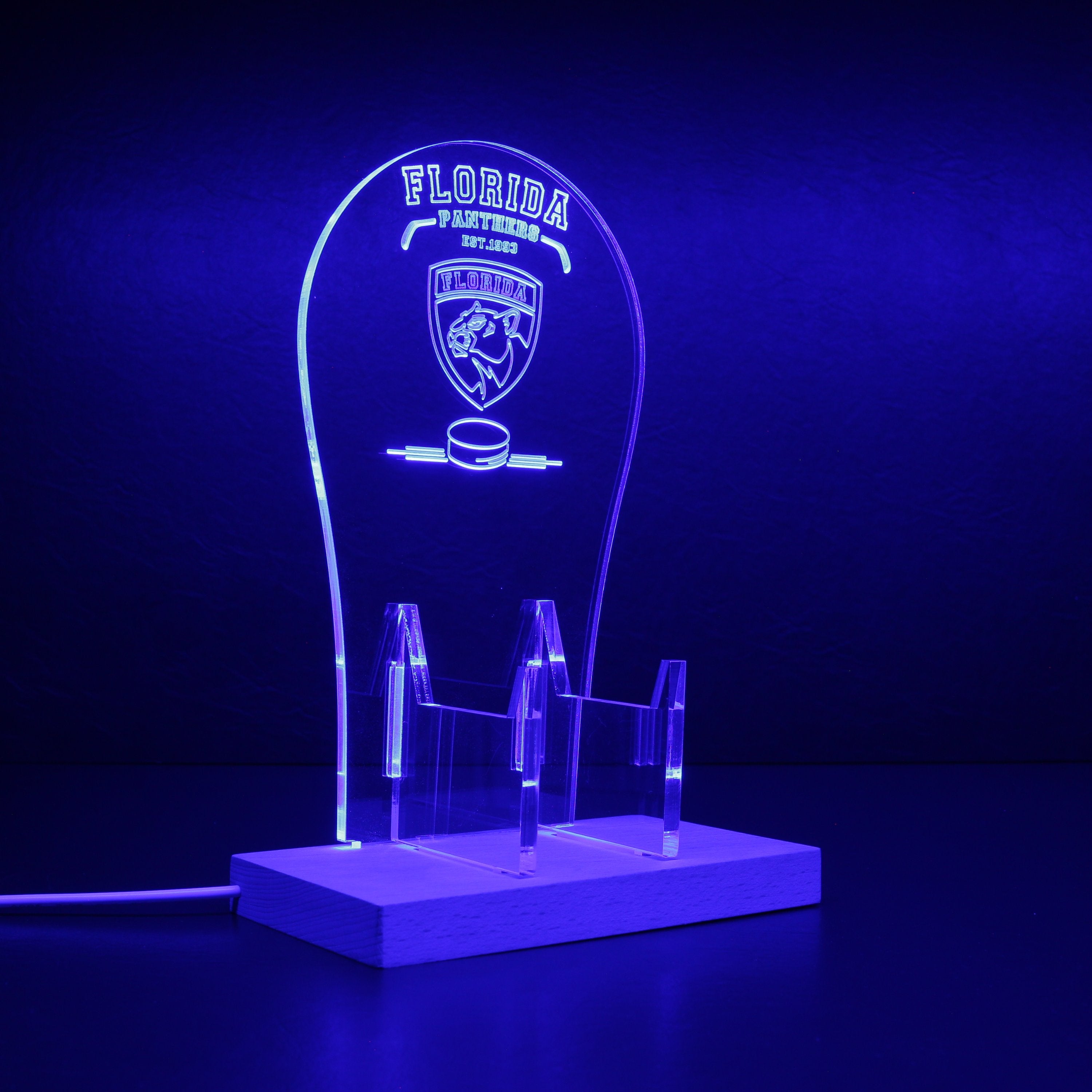 Custom Your Sport Team Florida Panthers Est.1993 RGB LED Gaming Headset Controller Stand
